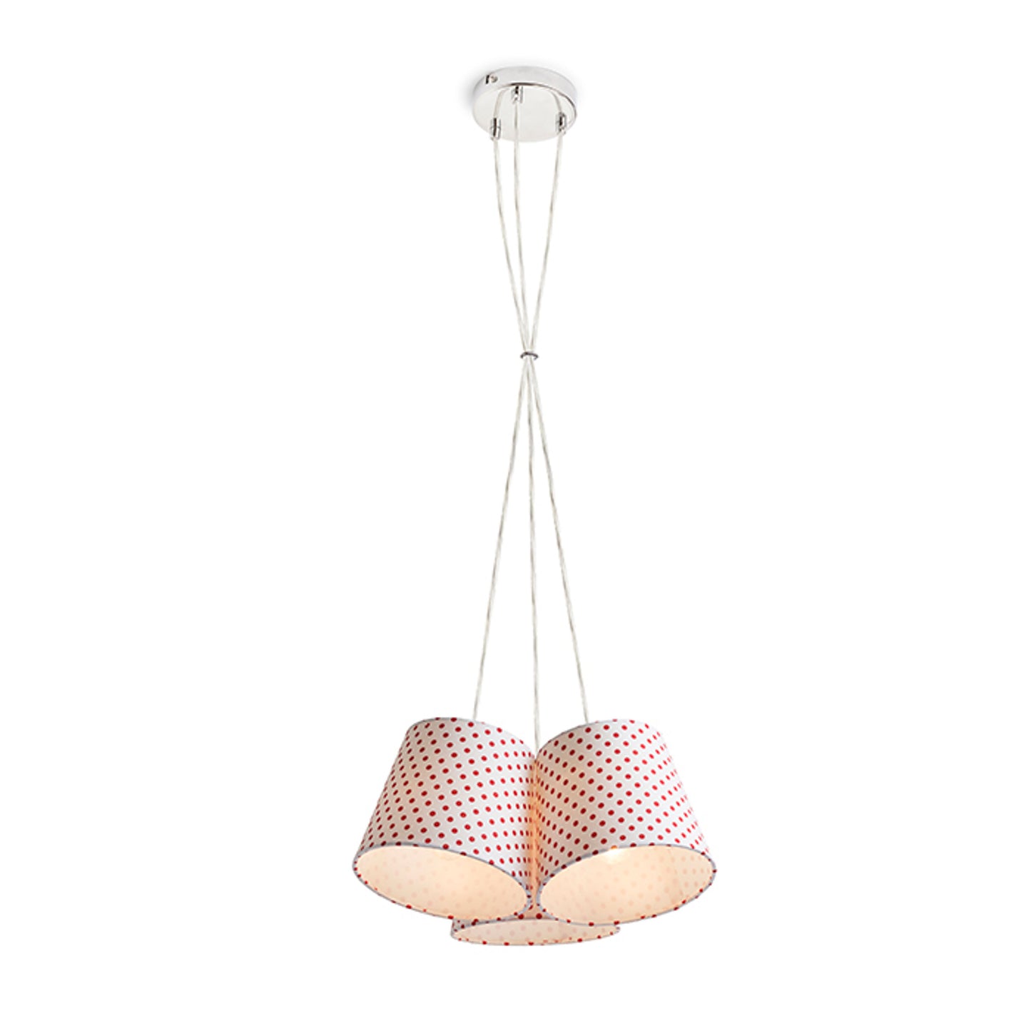 RENDL pendant lamp NANCY III pendant white/red 230V LED E14 3x11W R13345 1