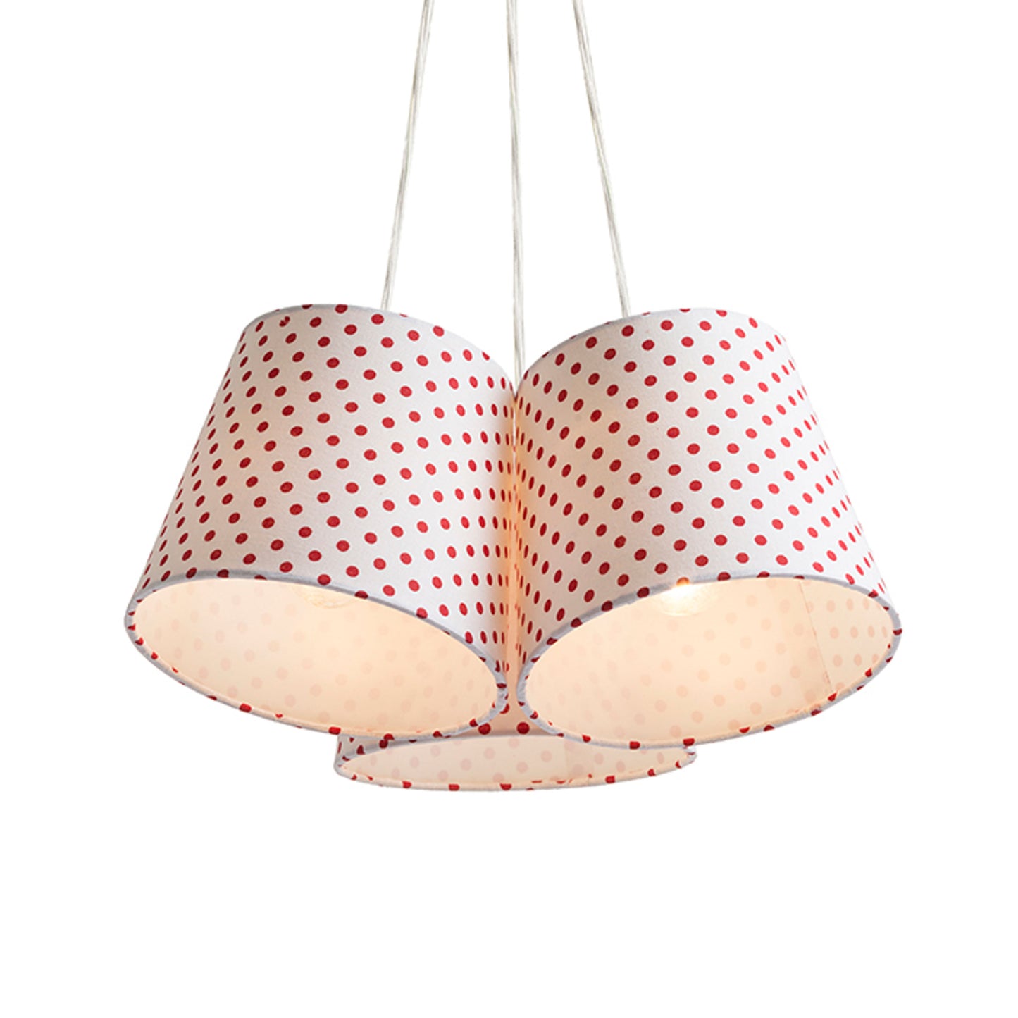 RENDL pendant lamp NANCY III pendant white/red 230V LED E14 3x11W R13345 2