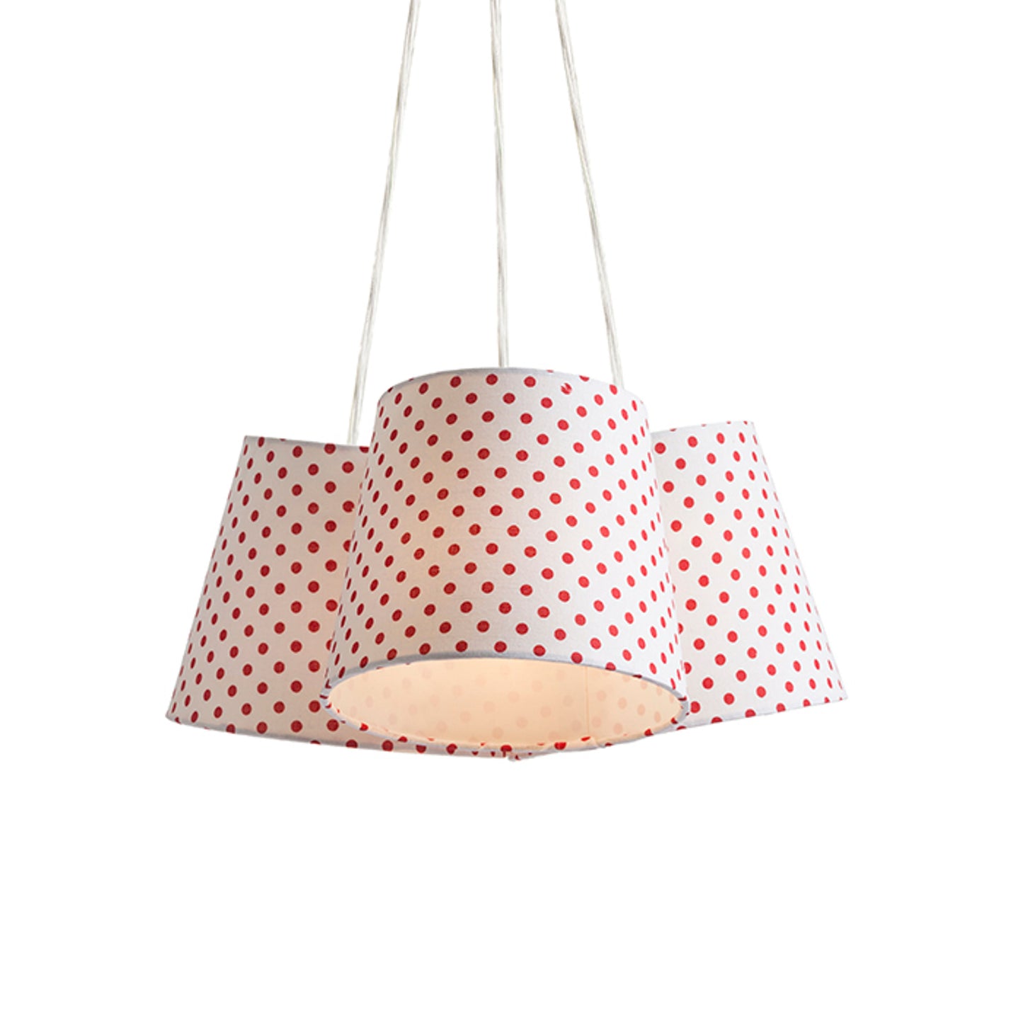 RENDL pendant lamp NANCY III pendant white/red 230V LED E14 3x11W R13345 5