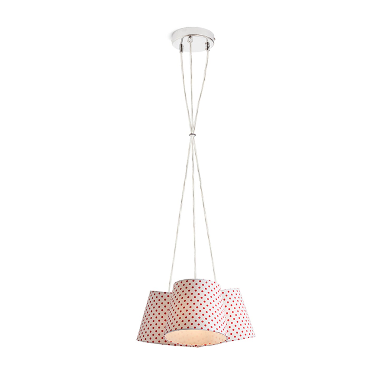 RENDL pendant lamp NANCY III pendant white/red 230V LED E14 3x11W R13345 7
