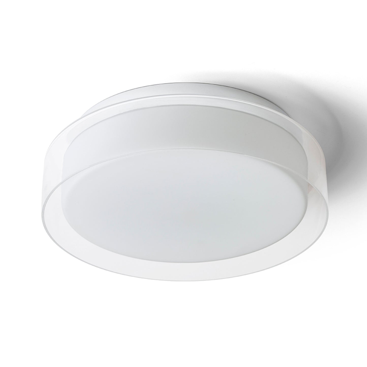 RENDL surface mounted lamp VENICE LED 30 ceiling clear glass/opal-colored glass/chrome 230V LED 12W IP44 3000K R13685 1