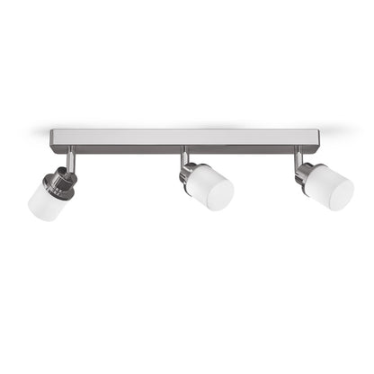 RENDL spotlight LINN III surface mounted  opal-colored glass/chrome 230V LED G9 3x3W IP44 R13703 1