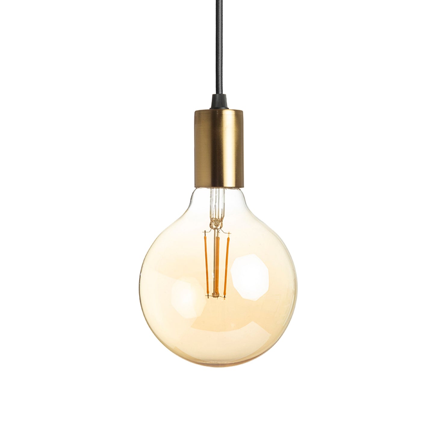 RENDL pendant lamp ARAQ pendant brushed brass/black 230V LED E27 15W R13891 4