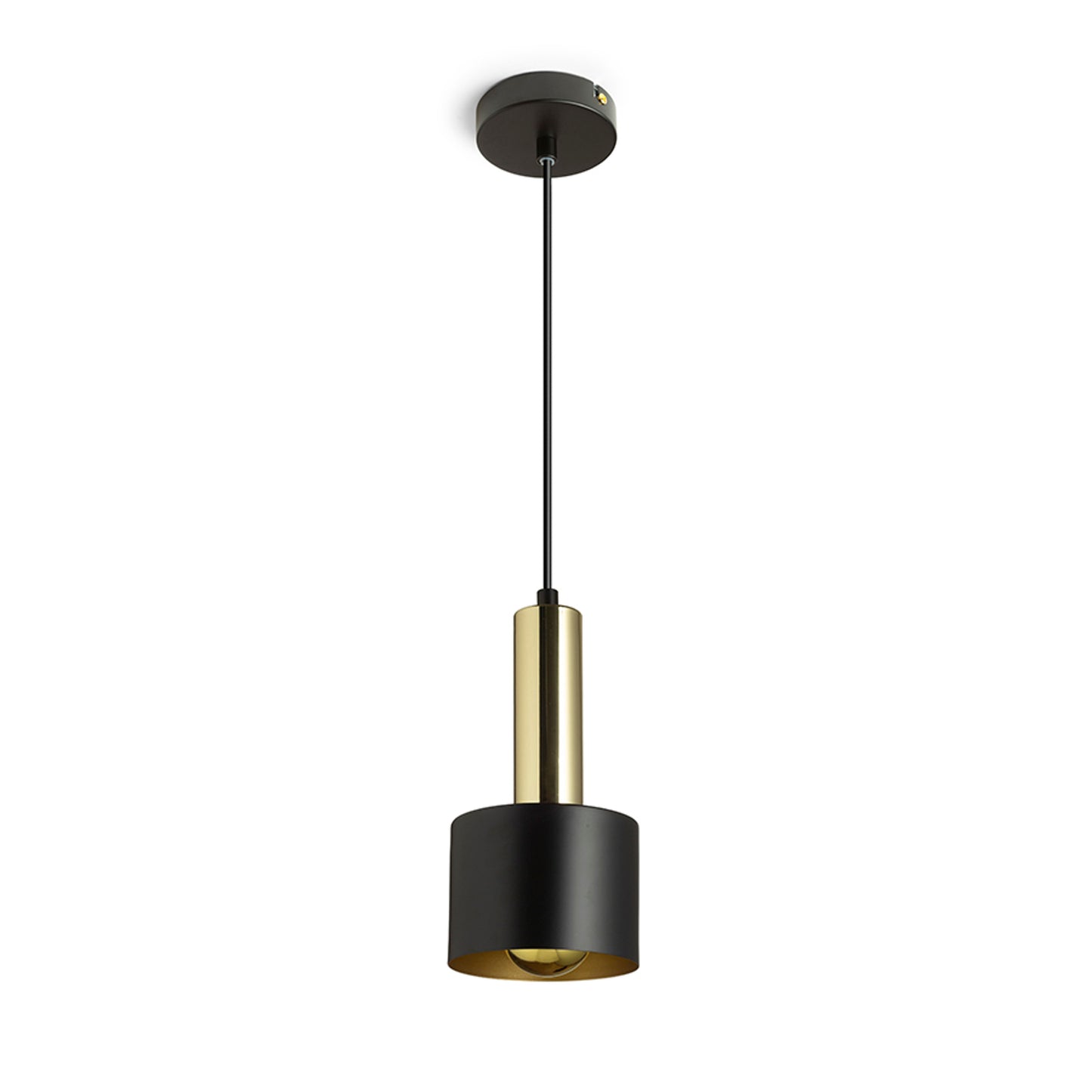 RENDL pendant lamp GIULIA 12 pendant black/gold brown brass 230V LED E27 11W R13909 5