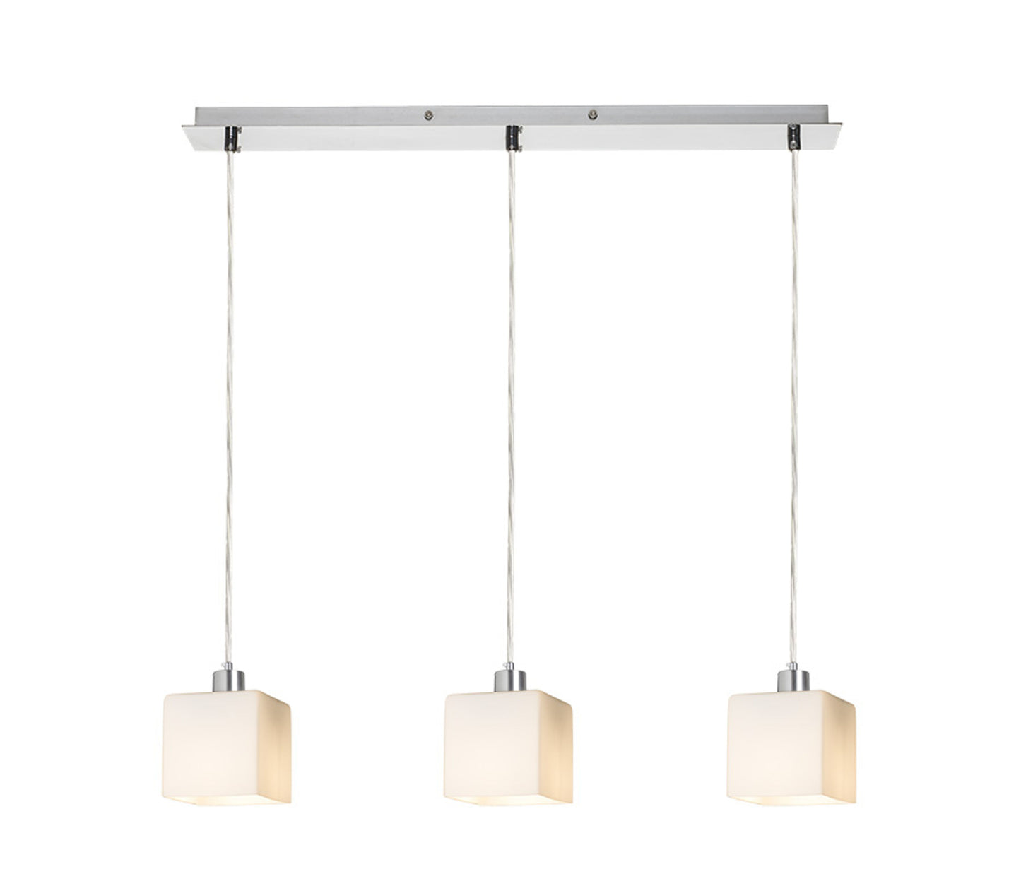 RENDL pendant lamp DADOS III 60 pendant opal-colored glass/chrome 230V LED E27 3x11W R14020 2
