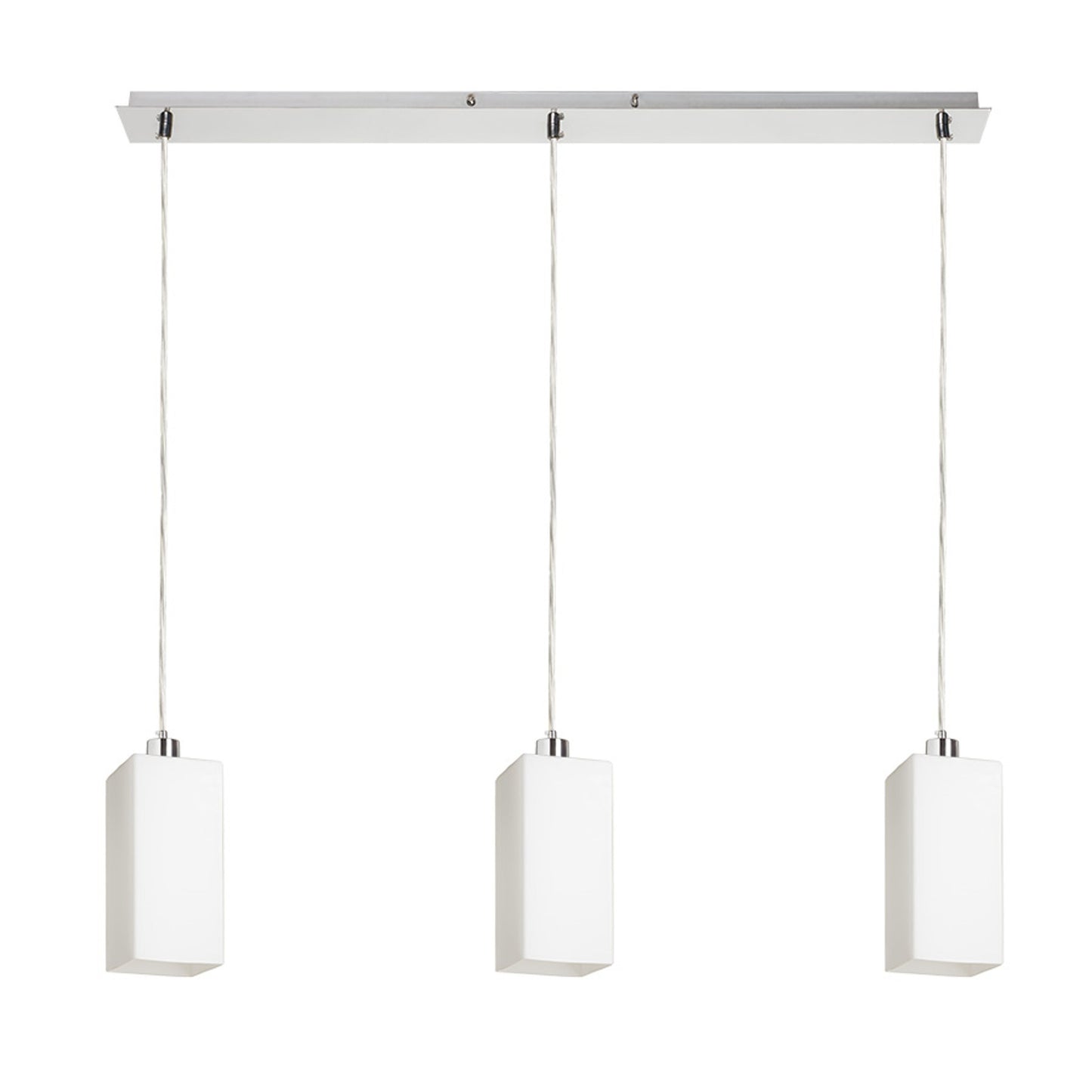 RENDL pendant lamp LIZ III 80 pendant opal-colored glass/matt nickel 230V LED E27 3x15W R14027 1