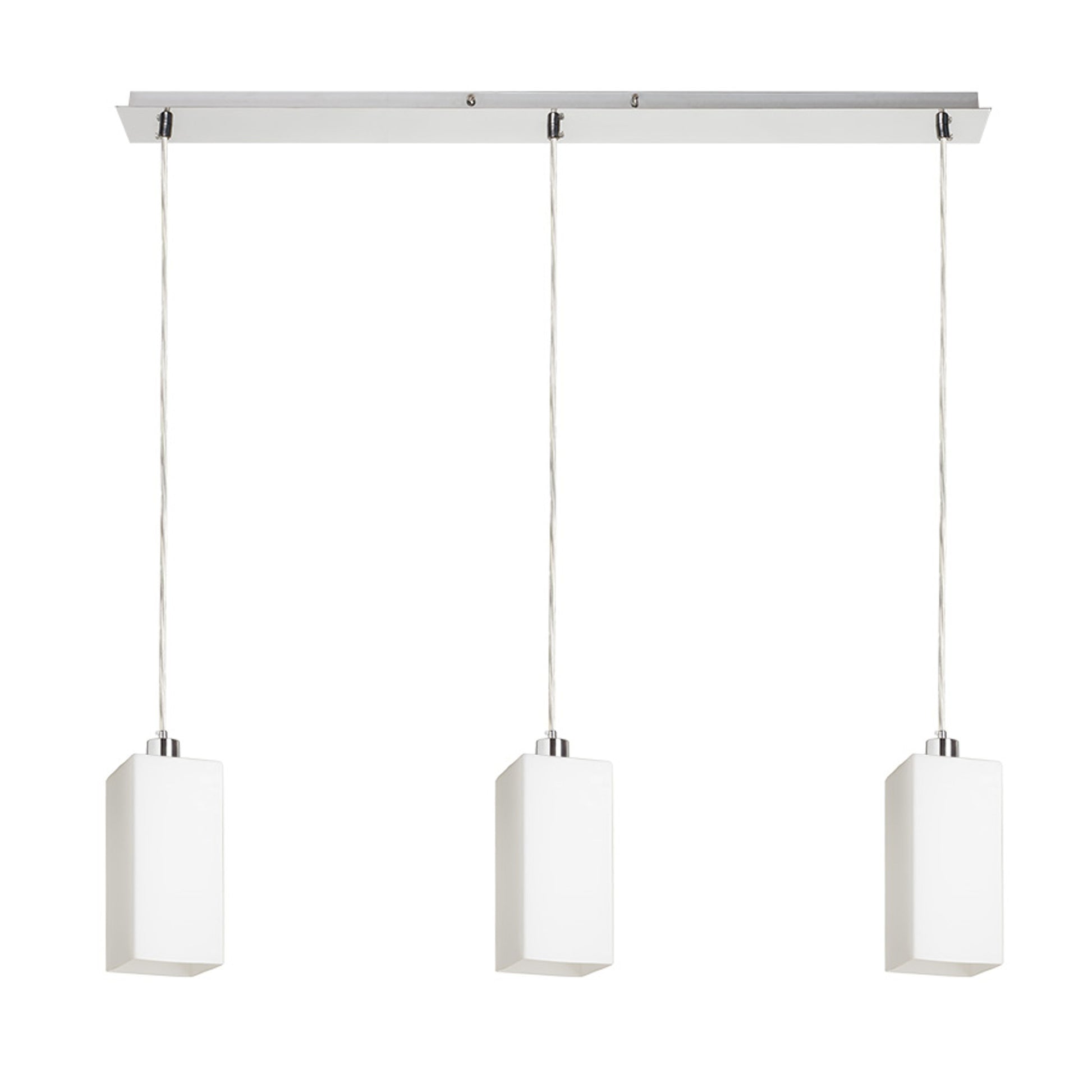 RENDL pendant lamp LIZ III 80 pendant  opal-colored glass/matt nickel 230V LED E27 3x15W R14027 1