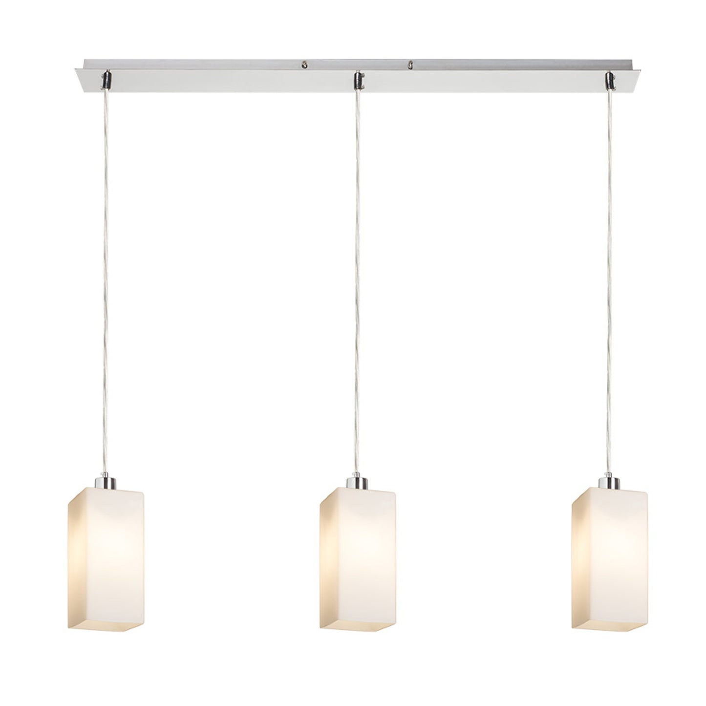 RENDL pendant lamp LIZ III 80 pendant opal-colored glass/matt nickel 230V LED E27 3x15W R14027 2