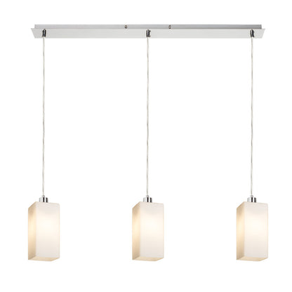 RENDL pendant lamp LIZ III 80 pendant  opal-colored glass/matt nickel 230V LED E27 3x15W R14027 2