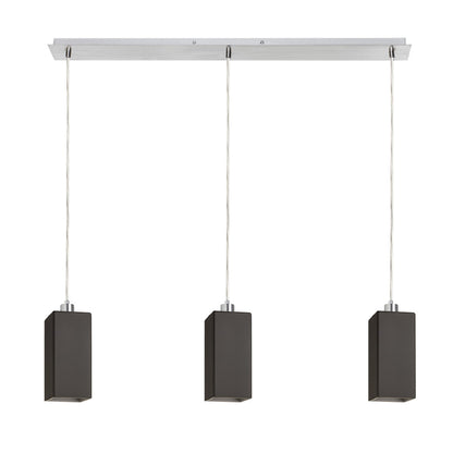 RENDL pendant lamp LIZ III 80 pendant black glass/chrome 230V LED E27 3x15W R14030 1