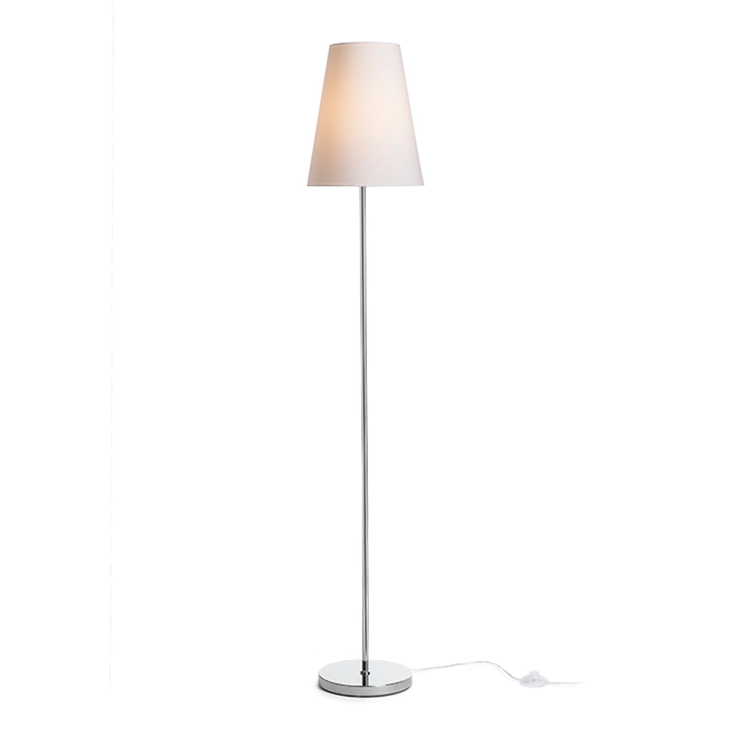 RENDL floor lamp NYC/CONNY 25 floor Polycotton white/chrome 230V LED E27 15W R14074 2
