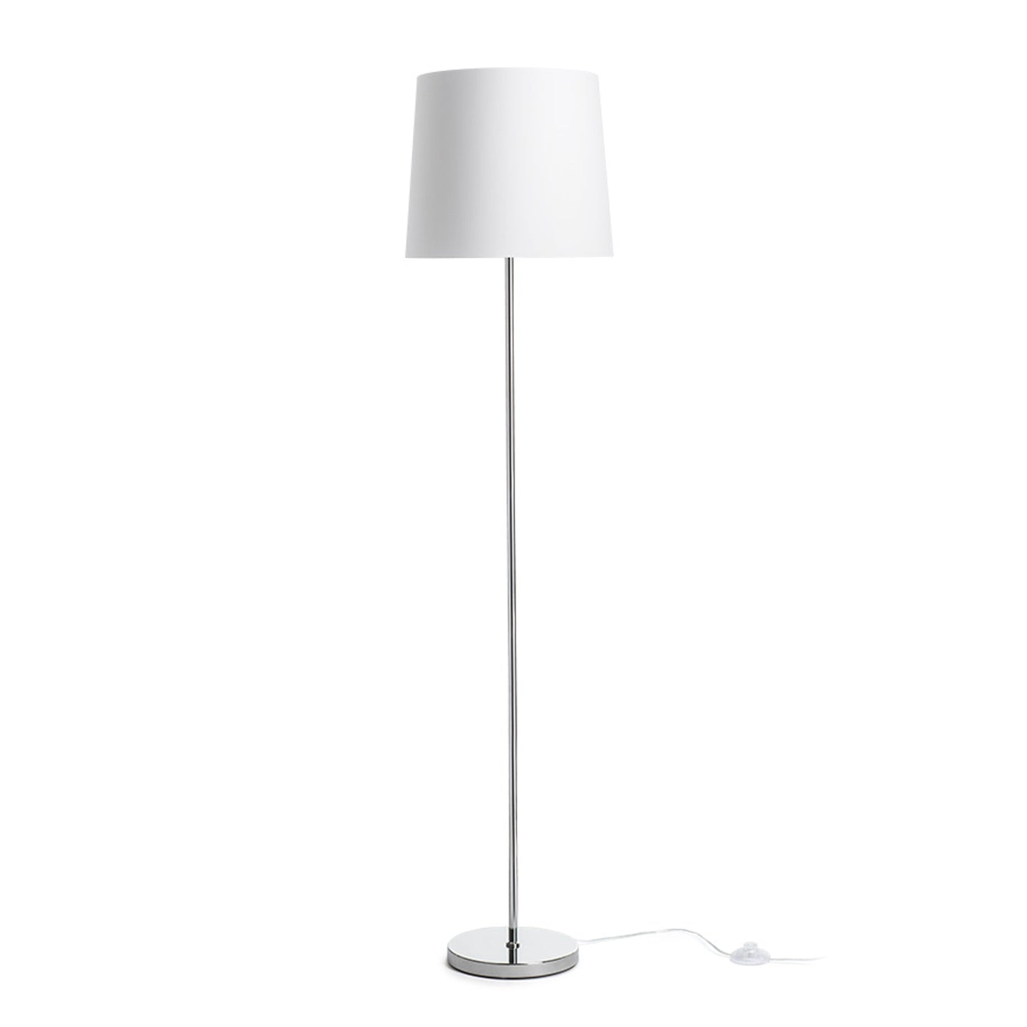 RENDL floor lamp NYC/CONNY 35 floor  Polycotton white/chrome 230V LED E27 15W R14076 1
