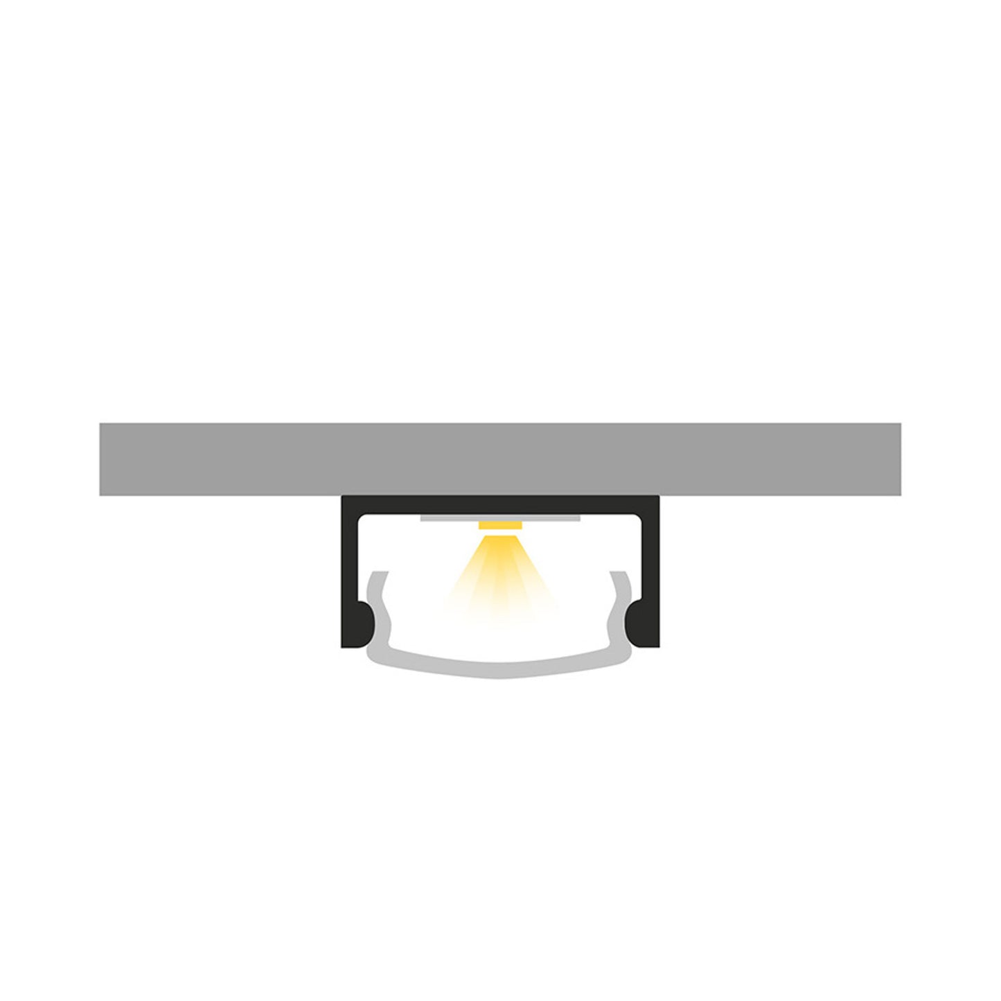 RENDL LED-strip LED PROFILE G surface mounted 1m white matte acrylic/aluminum  R14086 7