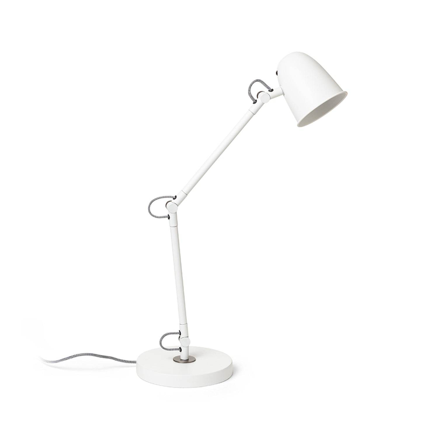 RENDL table lamp DANNY table white matt nickel 230V LED E14 5W R14187 2
