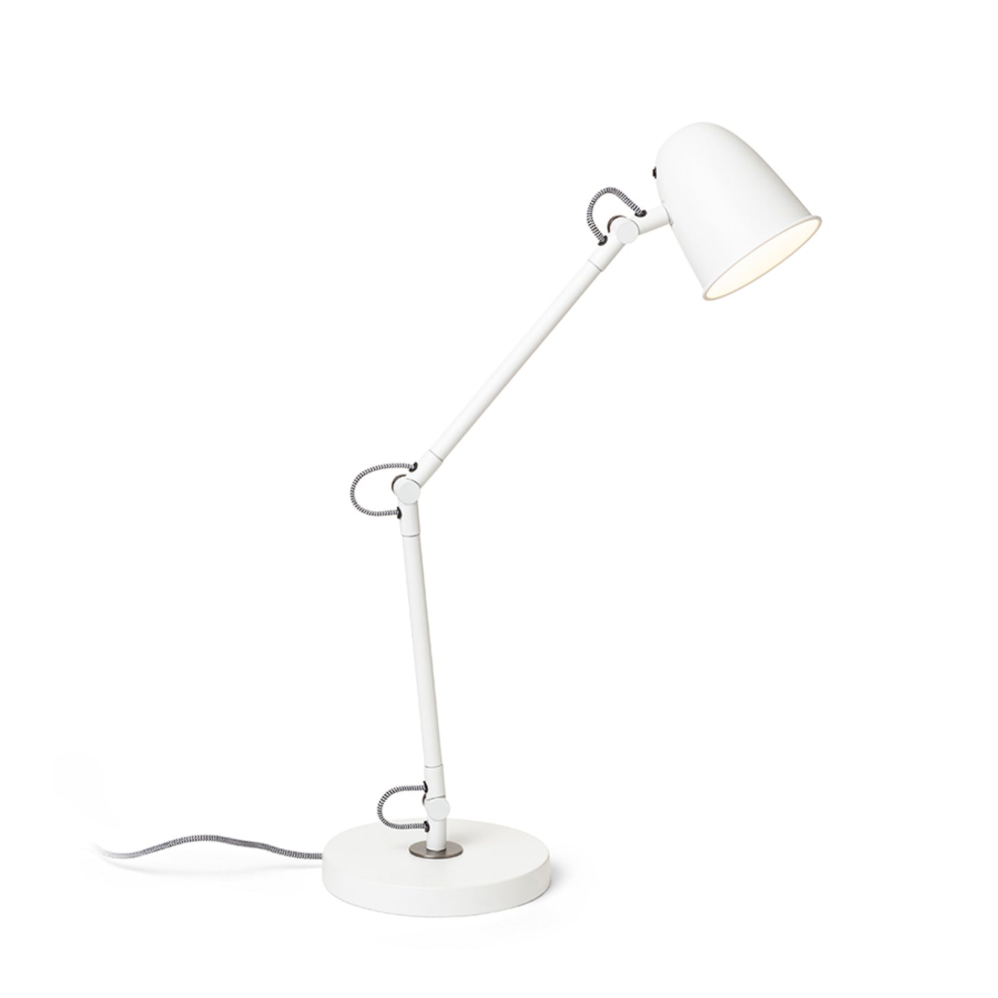 RENDL table lamp DANNY table white matt nickel 230V LED E14 5W R14187 5