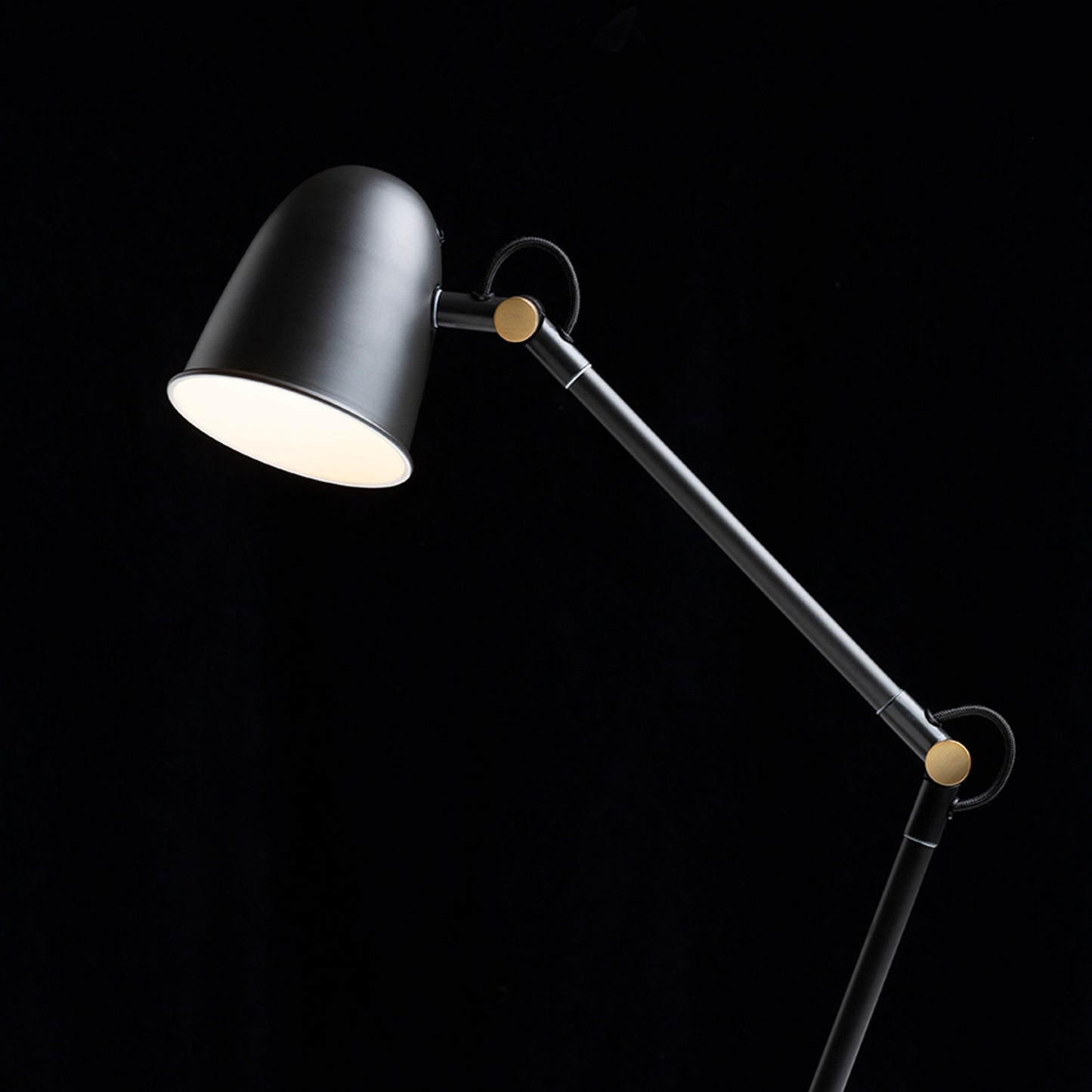 RENDL table lamp DANNY table black brass 230V LED E14 5W R14188 2
