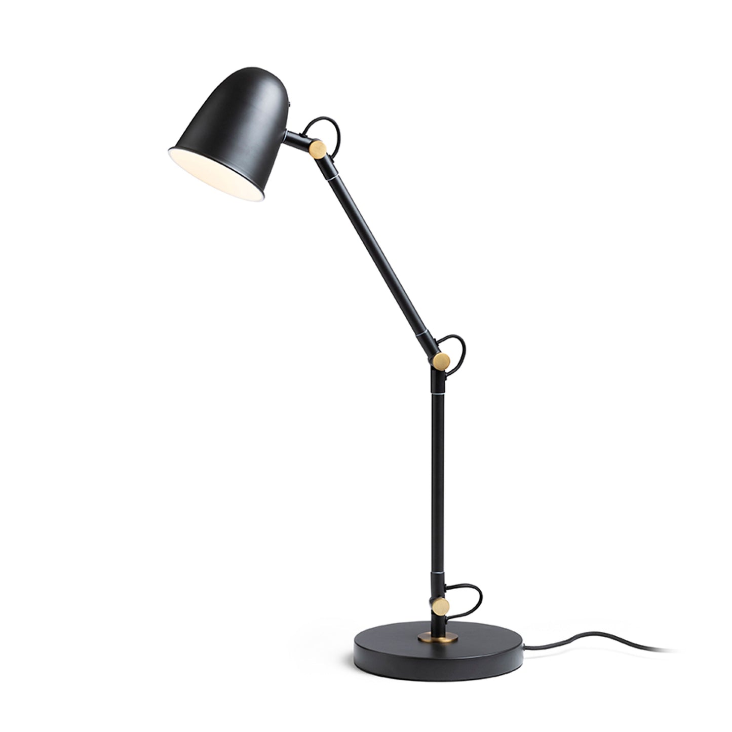 RENDL table lamp DANNY table black brass 230V LED E14 5W R14188 8