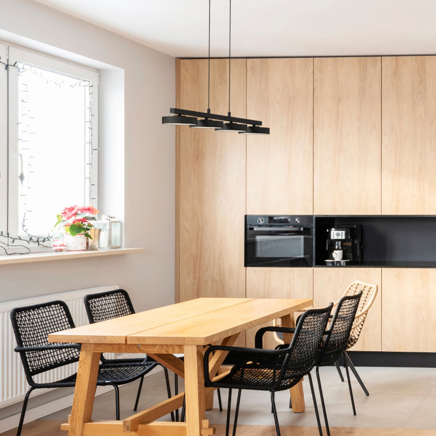 RENDL pendant lamp ARETHA IV pendant black 230V LED 4x12W 3000K R14424 4