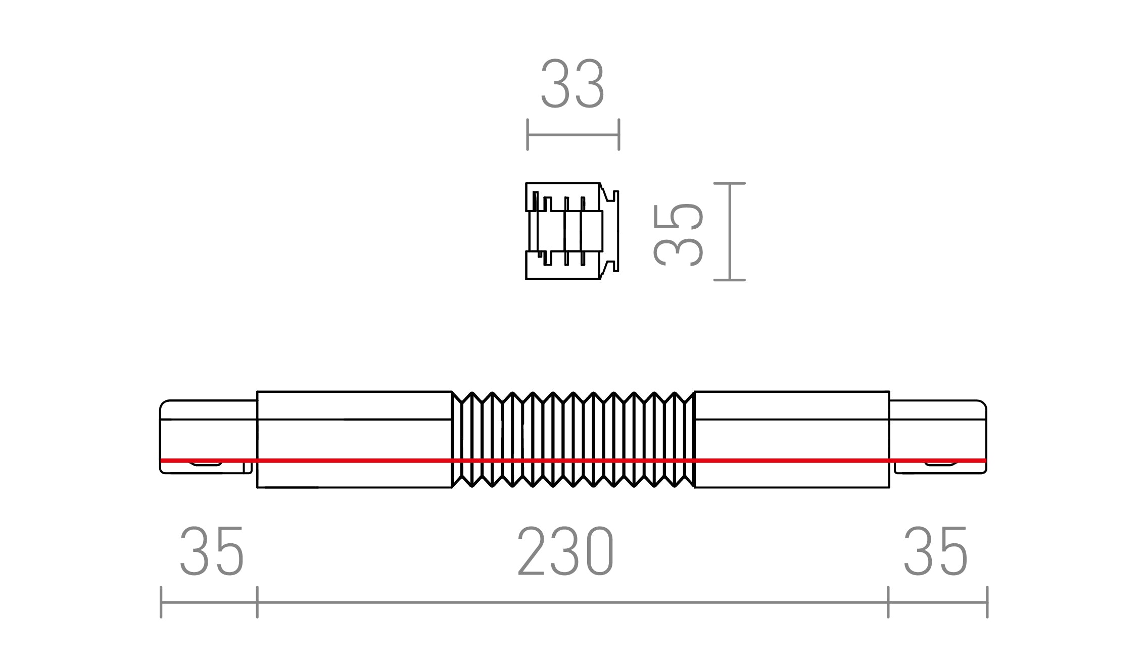 EUTRAC CONECTOR FLEXIBIL - Product sketch