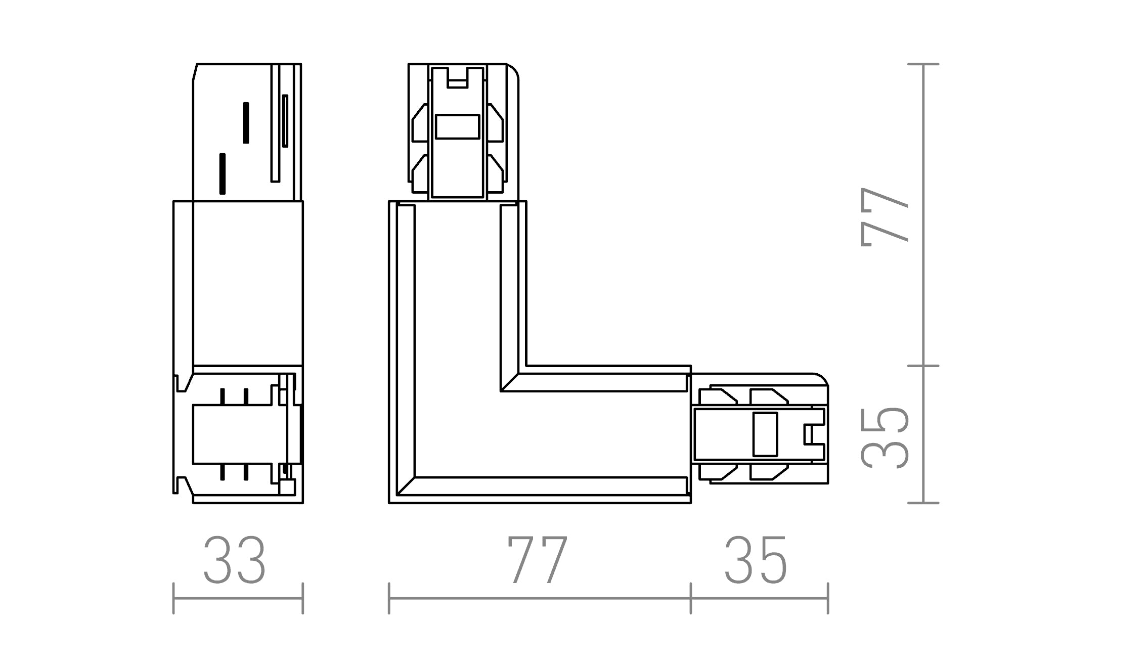 EUTRAC L CONECTOR EXTERIOR - Product sketch