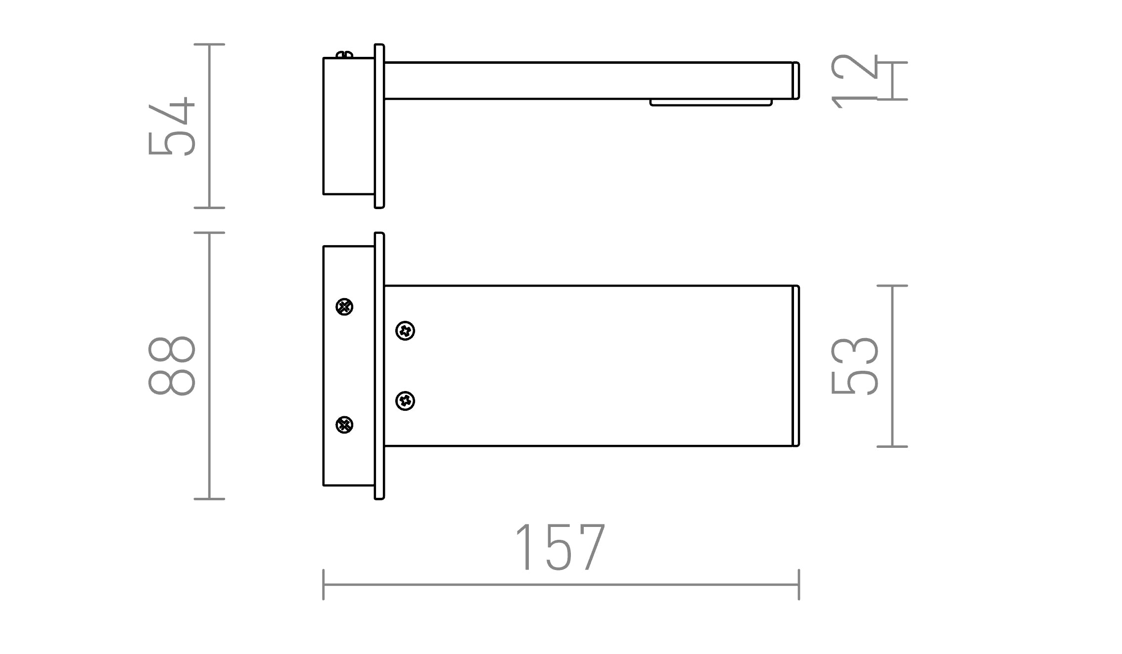 PARAGNA  de perete lampă - Product sketch