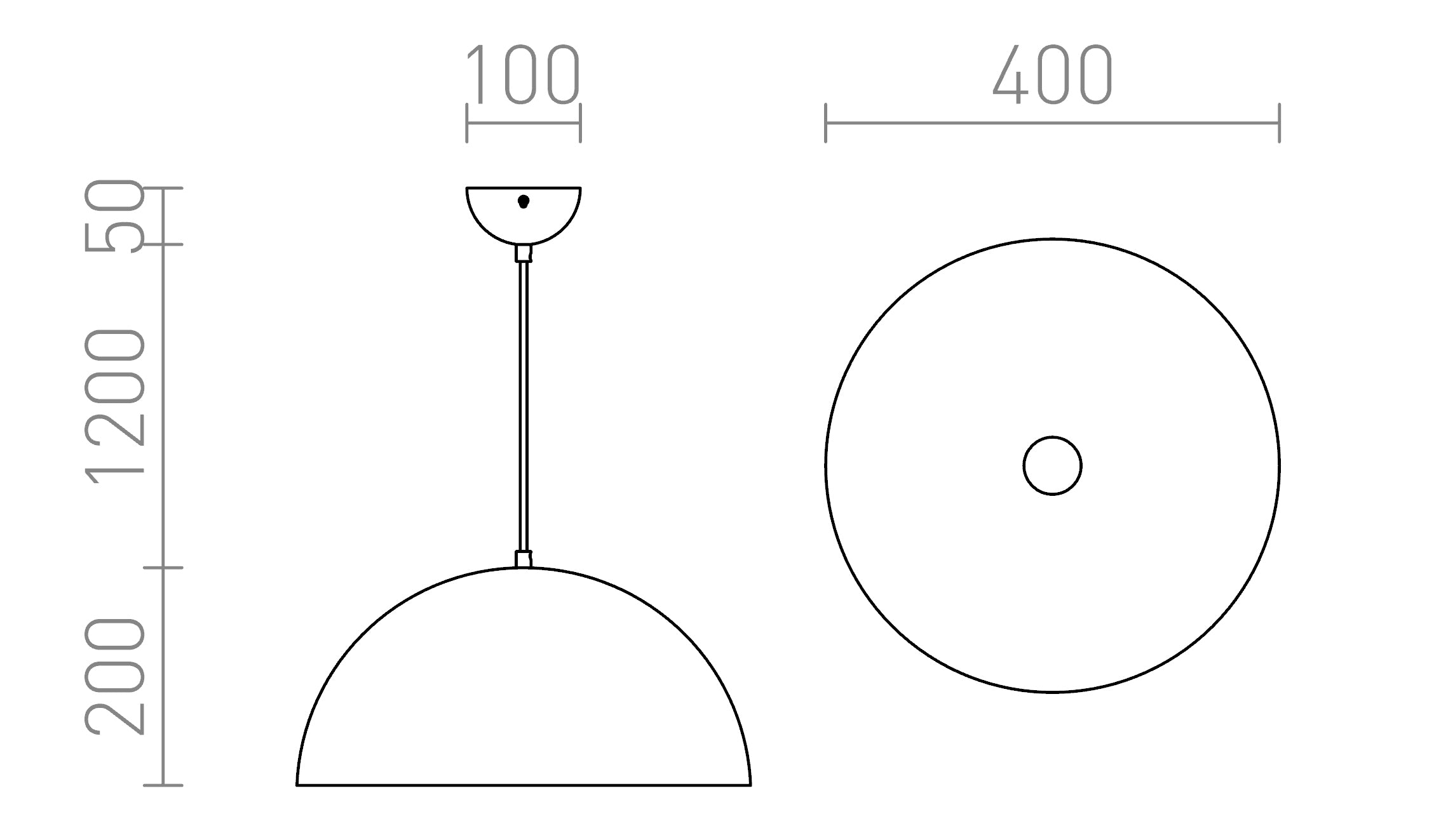 MONROE 40 suspendat lampă - Product sketch