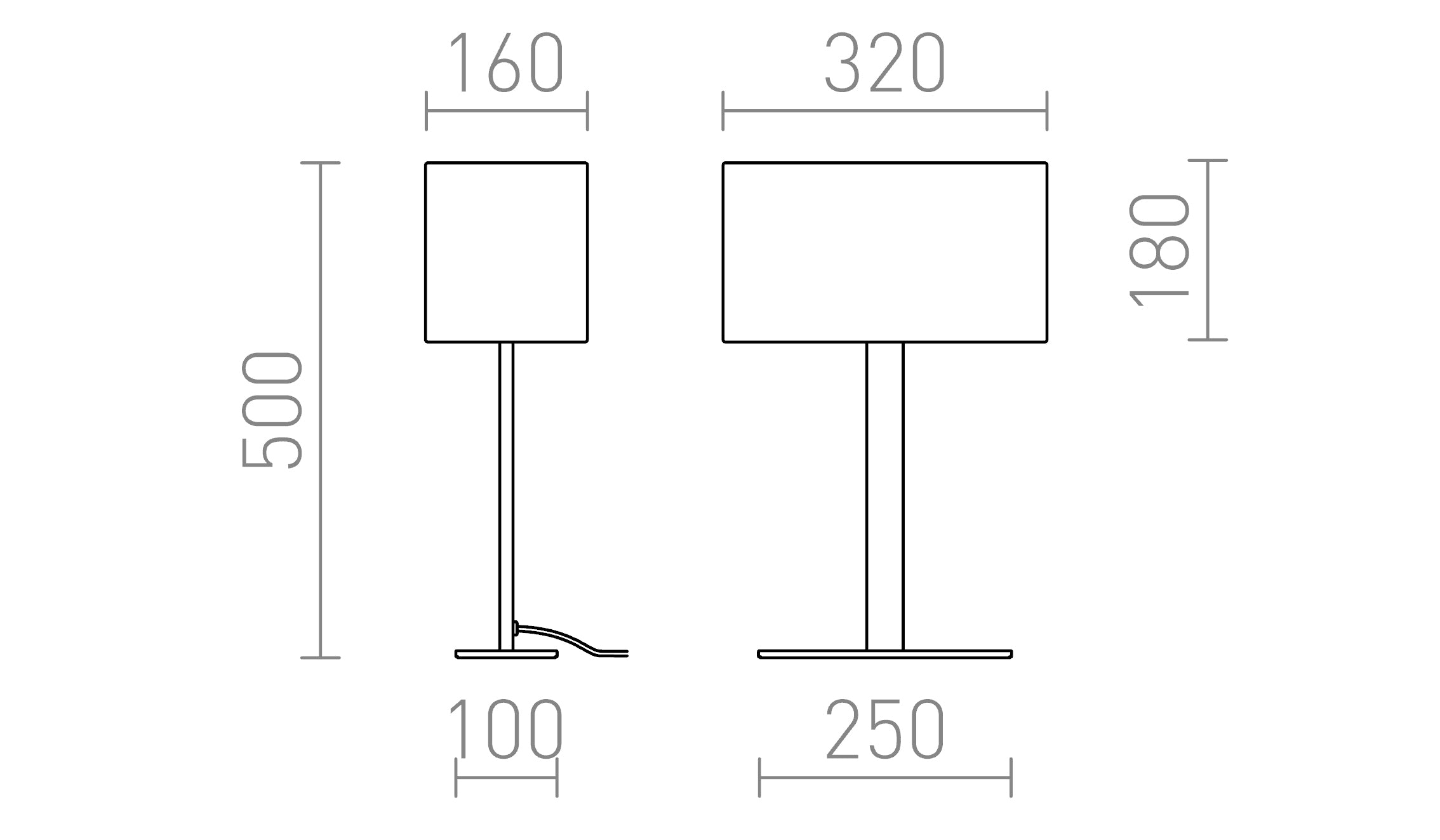 PLAZA M DE MASĂ - Product sketch