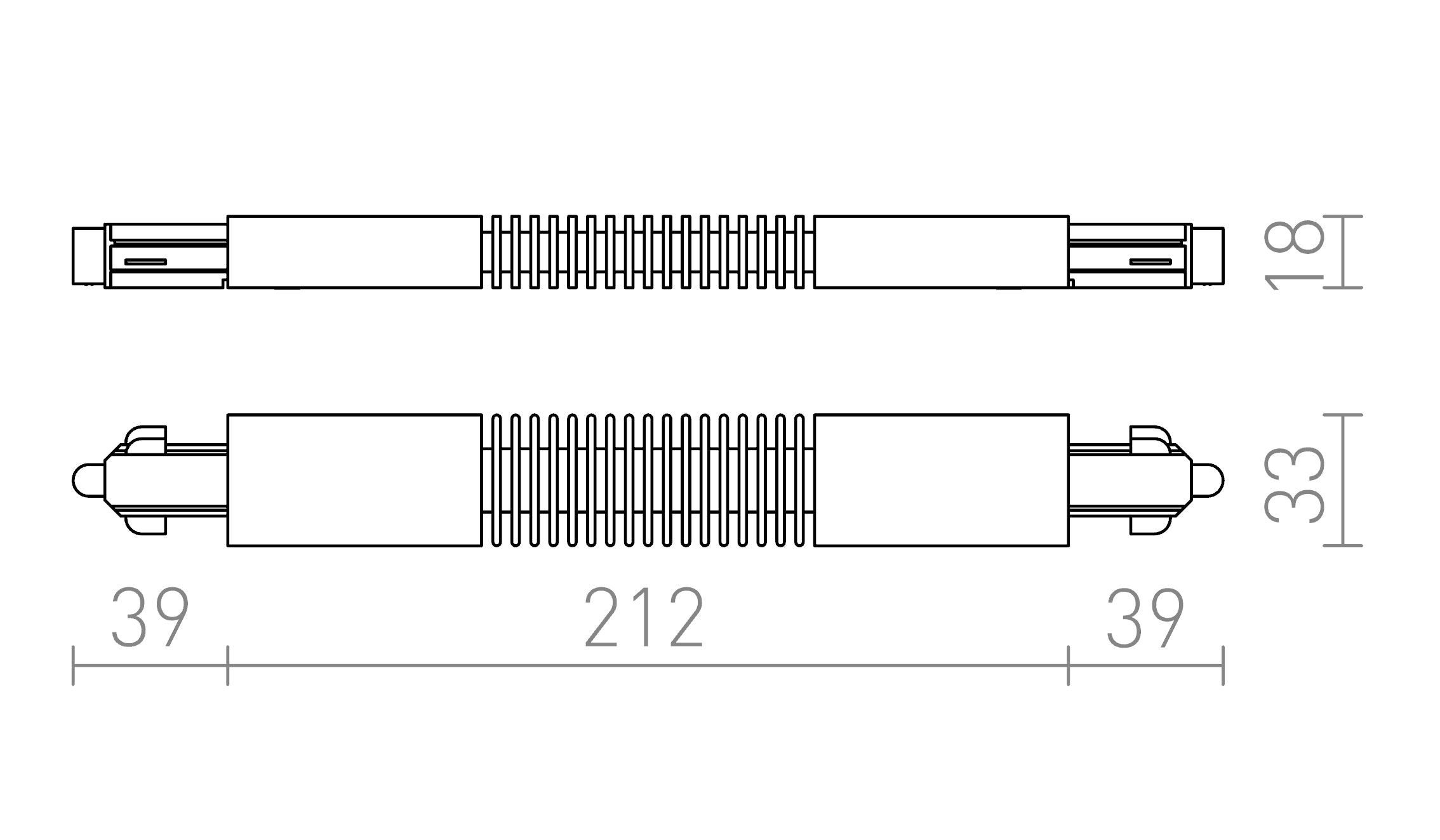 CONECTOR FLEXIBIL PENTRU ȘINĂ CU 1CIRCUIT - Product sketch