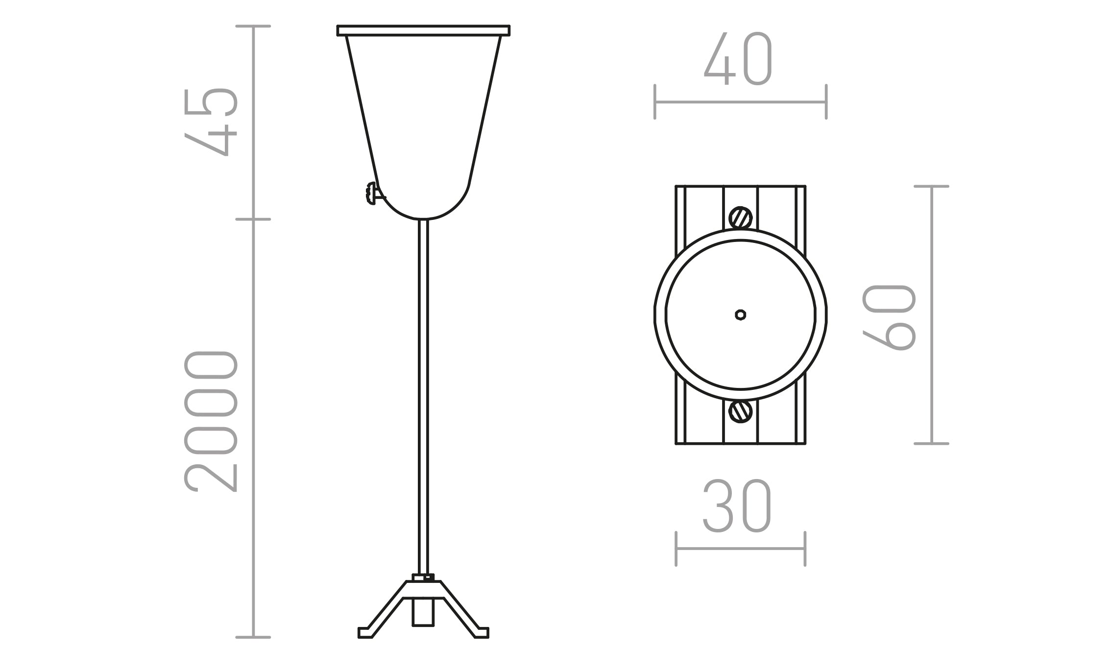 SET SUSPENDAT CU 1-CIRCUIT  - Product sketch