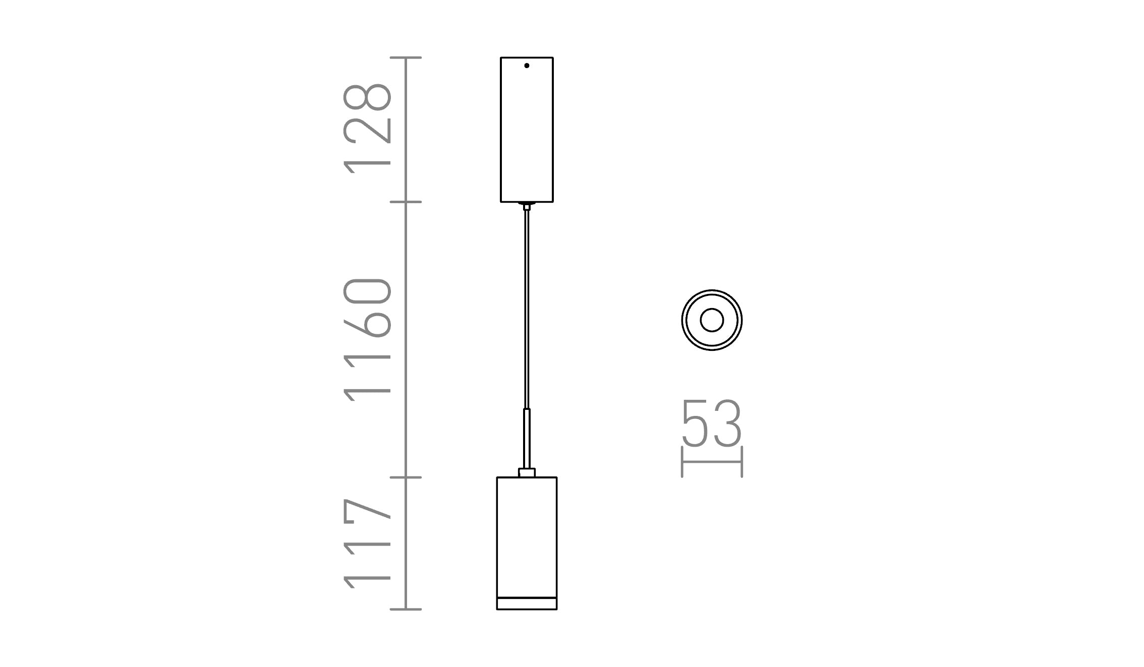 BOGARD SUSPENDAT - Product sketch