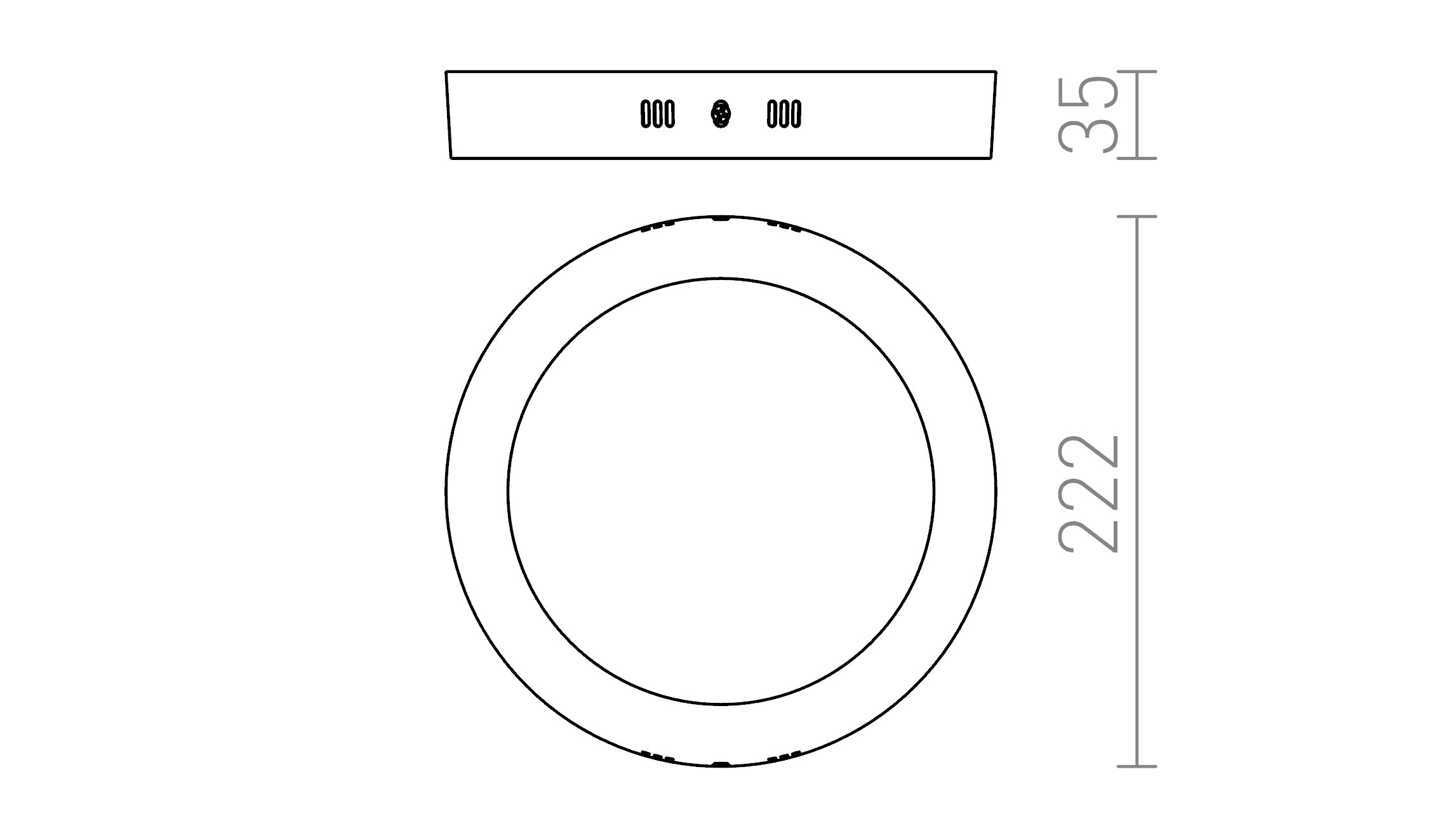 SOCORRO R 220 MONTAT PE SUPRAFATĂ - Product sketch