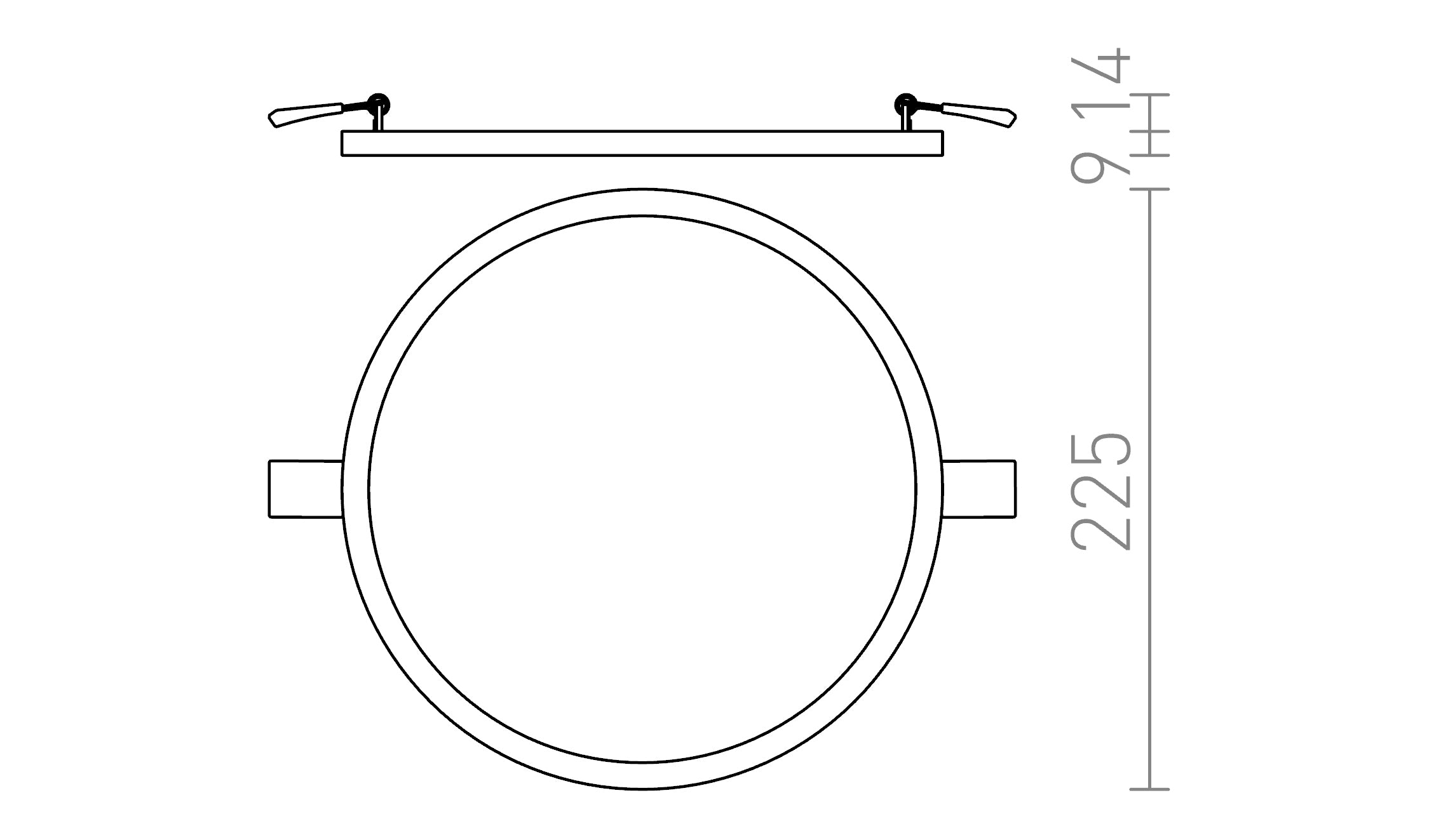 HUE R 22 DIMM ÎNCASTRAT - Product sketch
