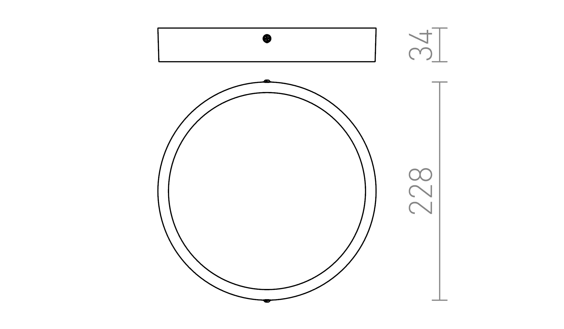 HUE R 22 DIMM DE TAVAN - Product sketch