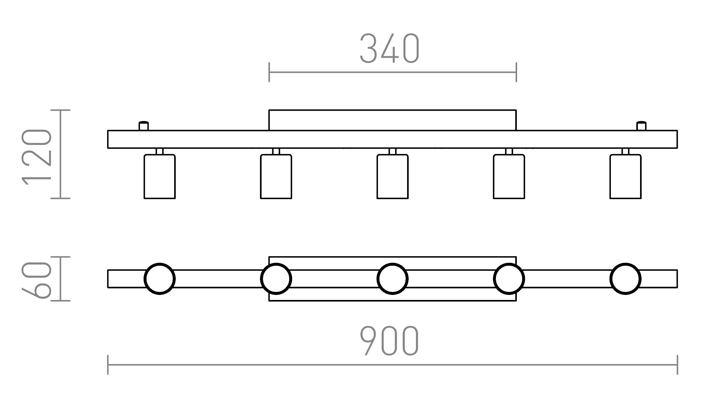 RALLONG V DE TAVAN - Product sketch