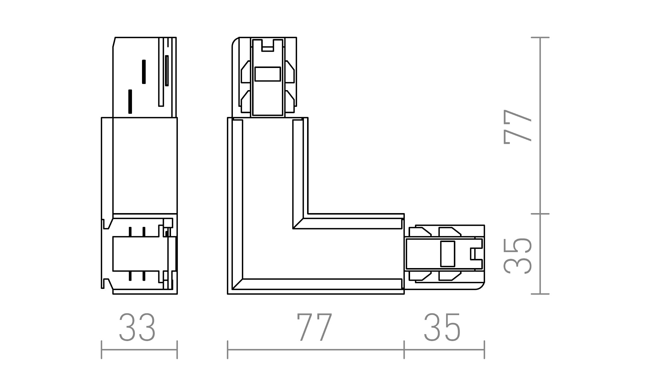 EUTRAC L CONECTOR INTERIOR - Product sketch