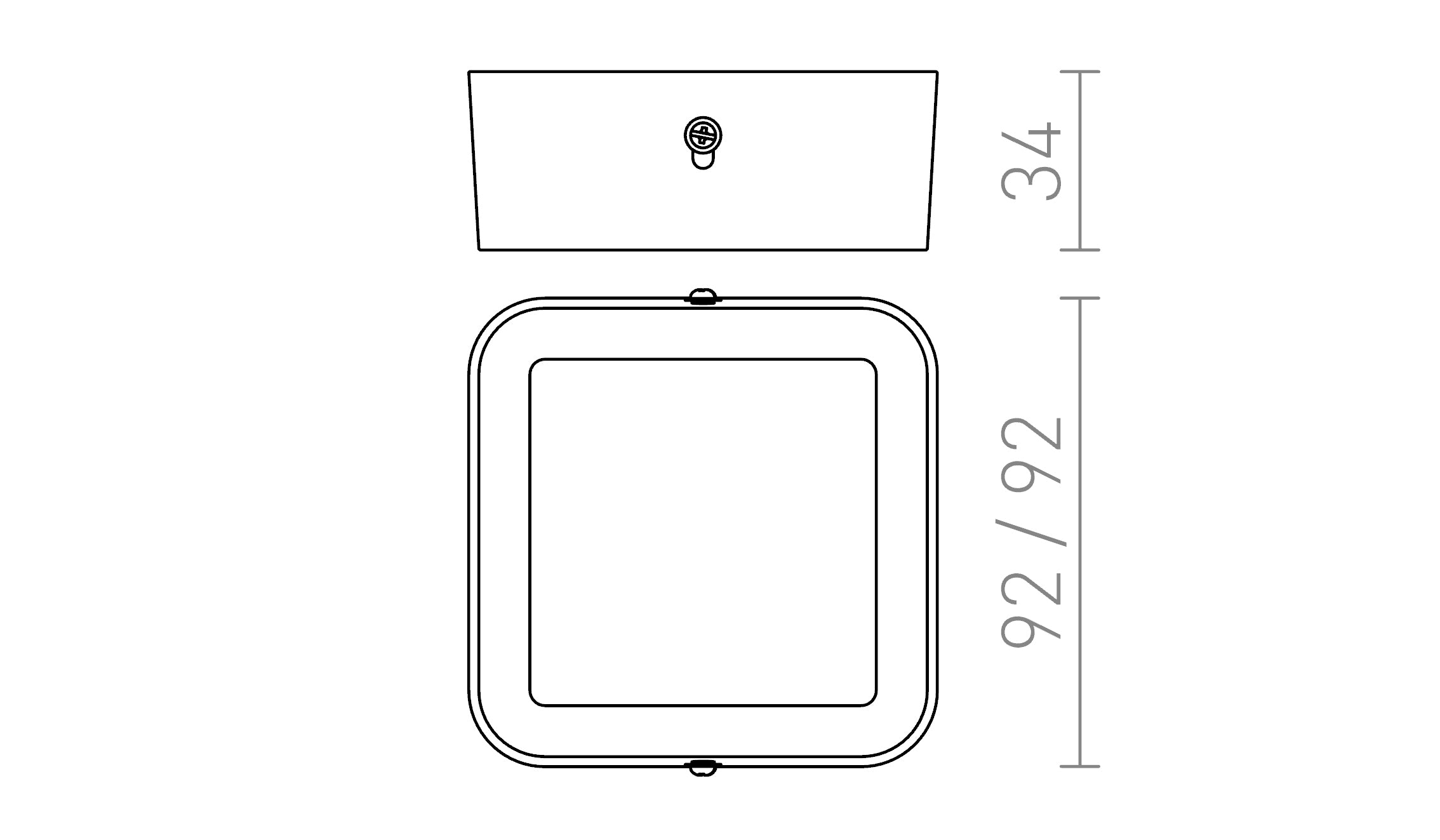 HUE SQ 9 DIMM DE TAVAN - Product sketch
