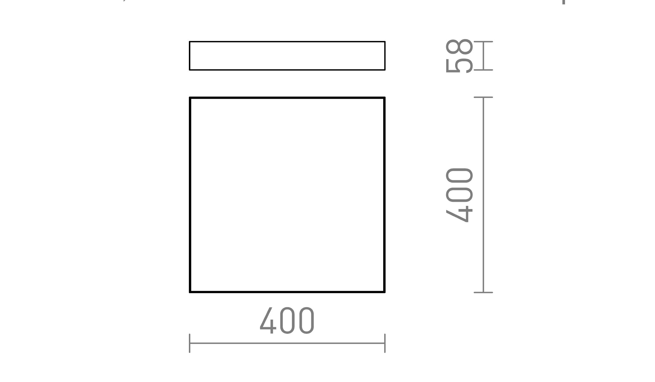 LARISA SQ 40 DE TAVAN - Product sketch