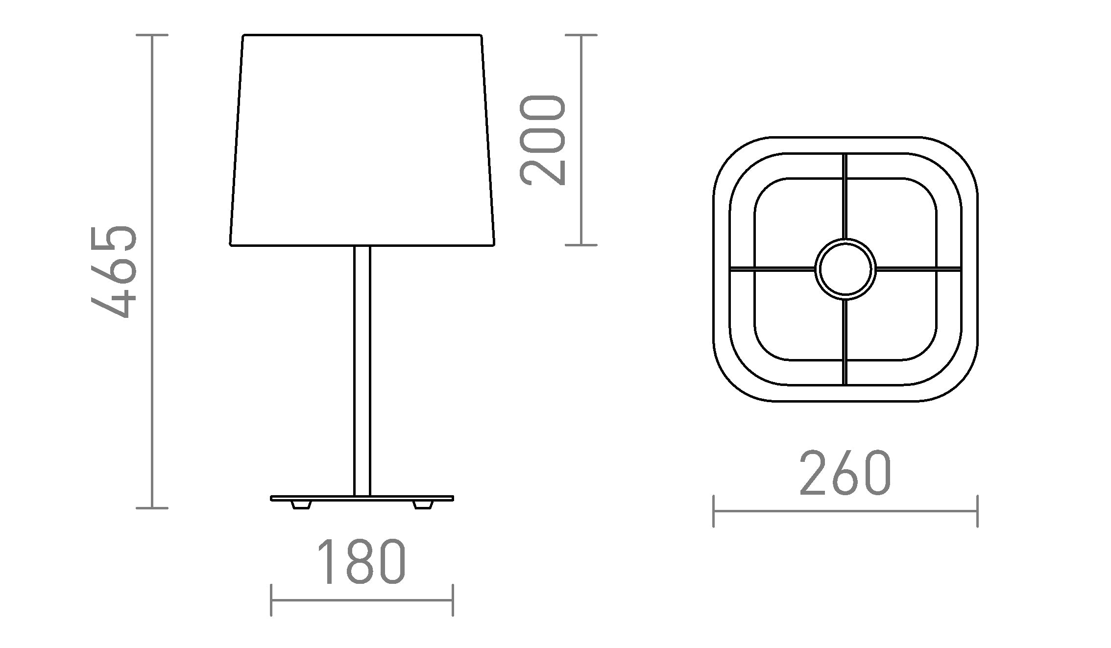 PERTH DE MASĂ - Product sketch