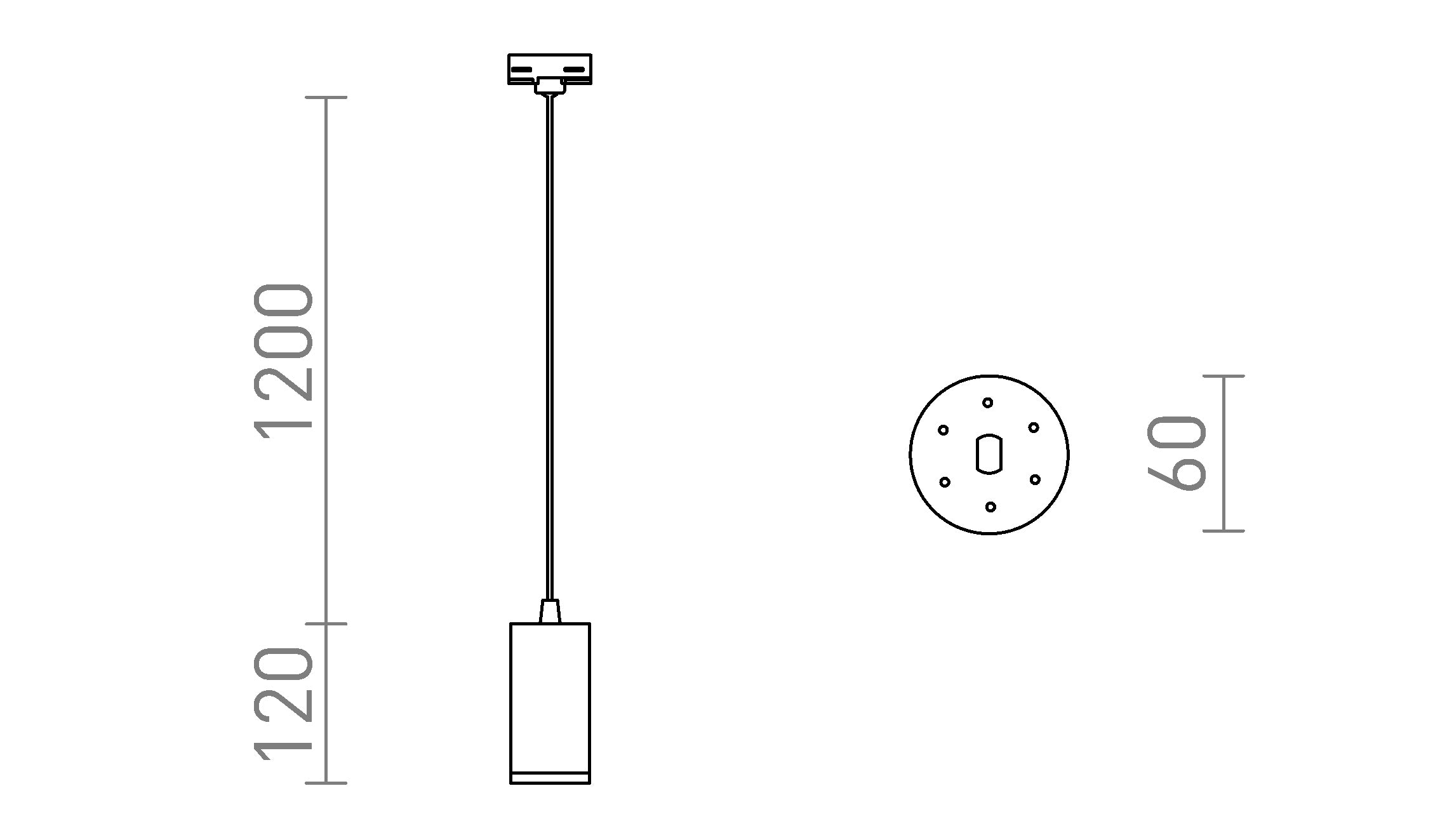 BELENOS PENTRU ȘINĂ CU 3-CIRCUITE SUSPENDAT - Product sketch