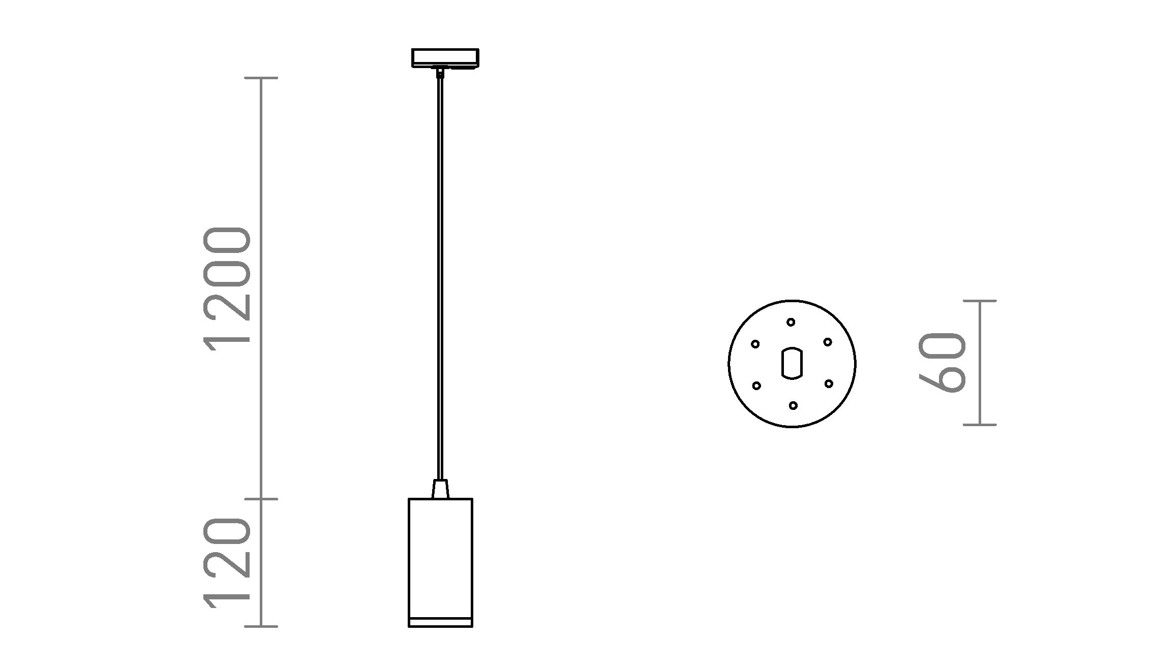 BELENOS PENTRU ȘINĂ CU 1-CIRCUIT SUSPENDAT - Product sketch