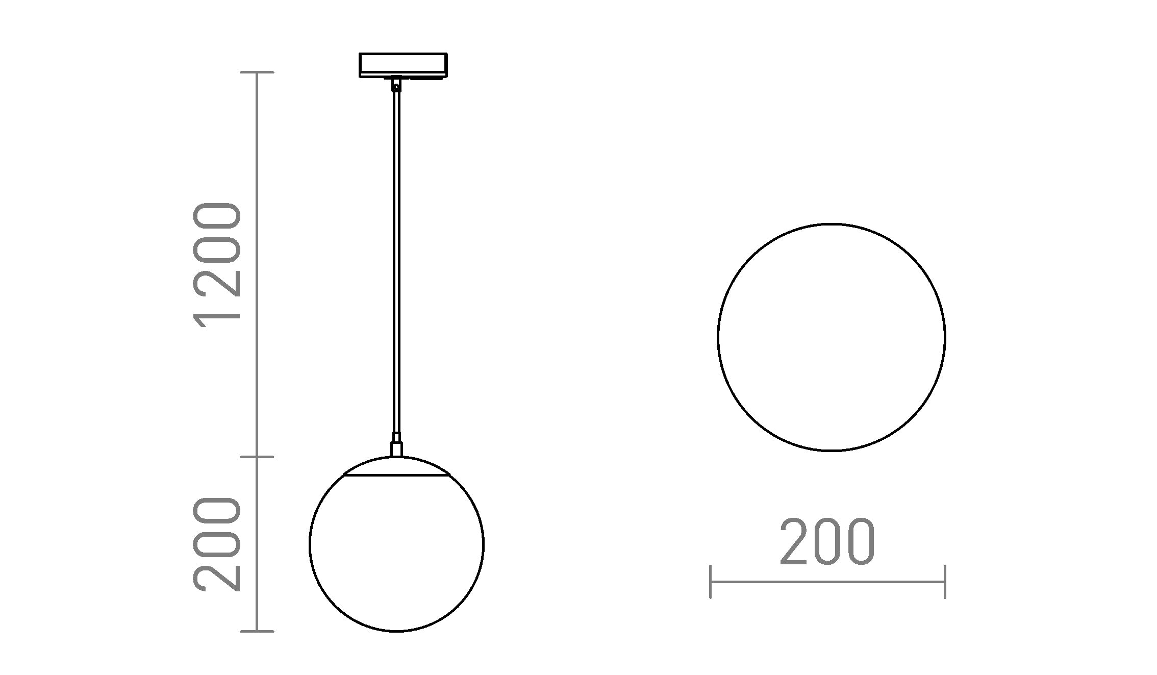 LUNA 20 PENTRU ȘINĂ CU 1-CIRCUIT - Product sketch