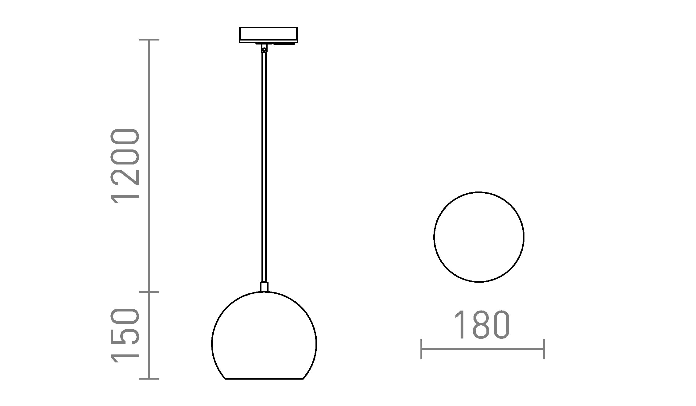 AGNETA PENTRU ȘINĂ CU 1-CIRCUIT SUSPENDAT - Product sketch
