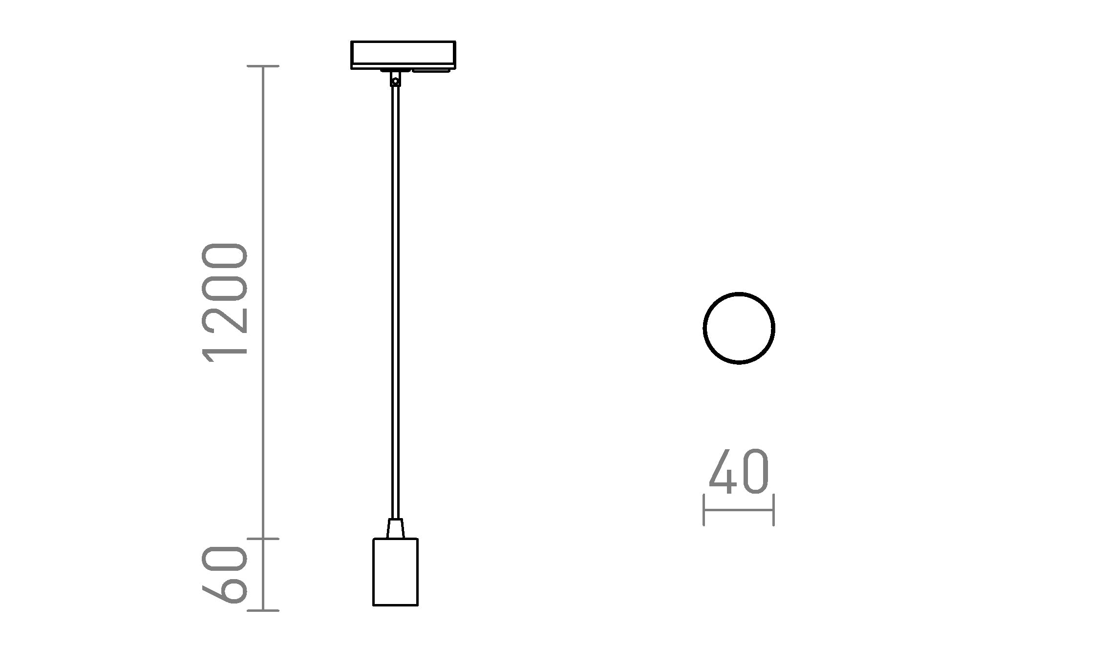 ARAQ PENTRU ȘINĂ CU 1-CIRCUIT SUSPENDAT - Product sketch