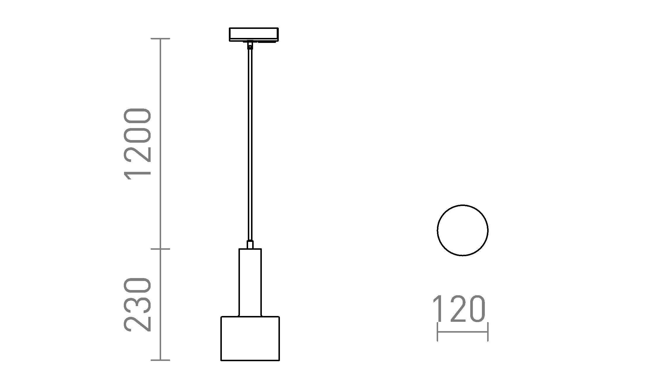 GIULIA 12 PENTRU ȘINĂ CU 1-CIRCUIT - Product sketch