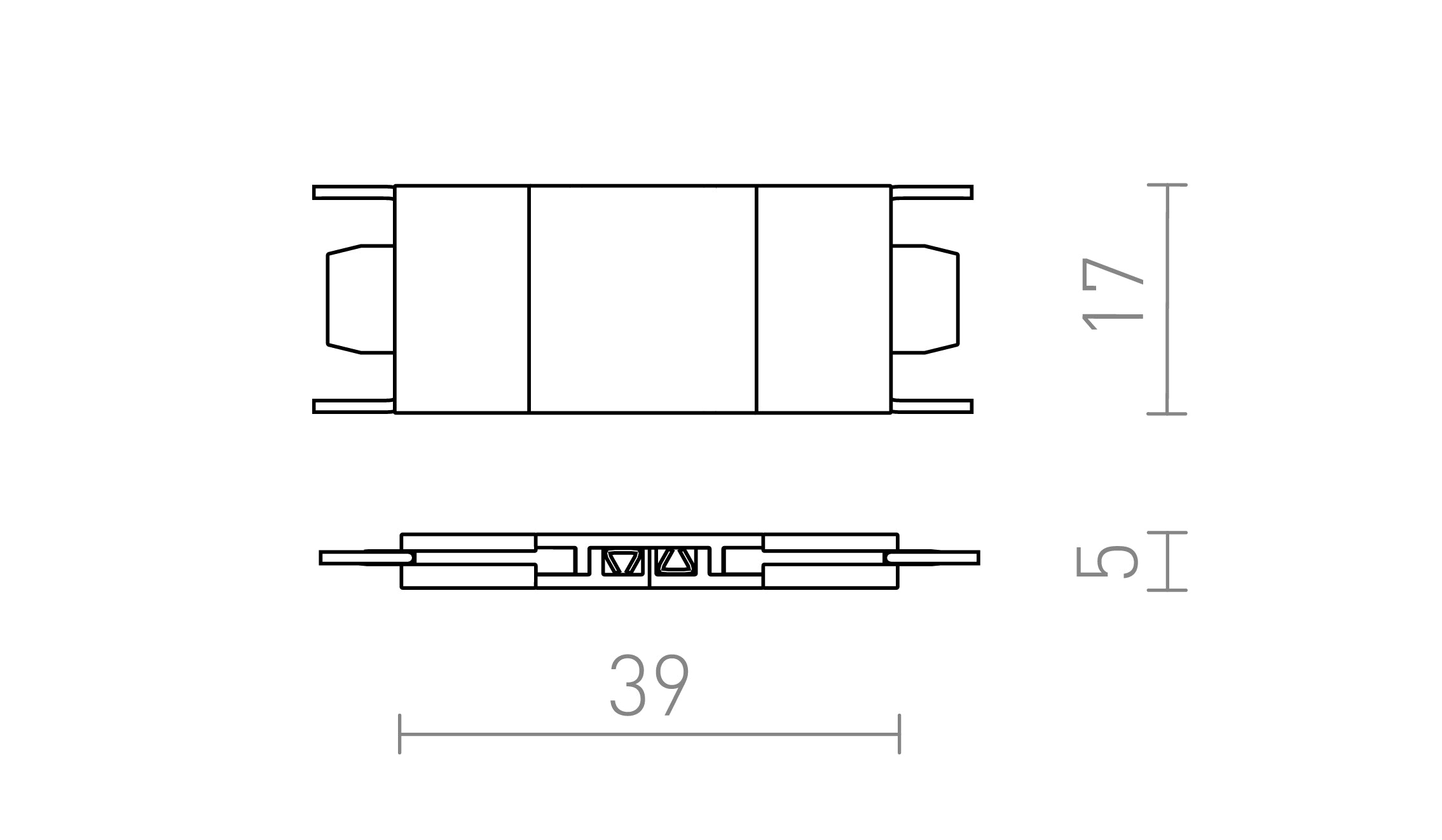CONECTOR DIRECT PE ȘINĂ VEGA - Product sketch