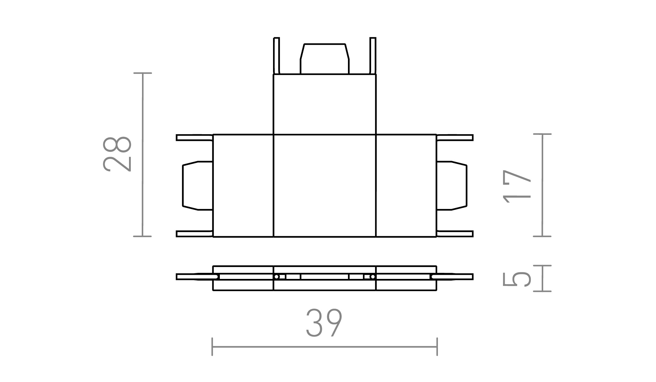 T CONECTOR PENTRU ȘINĂ VEGA - Product sketch