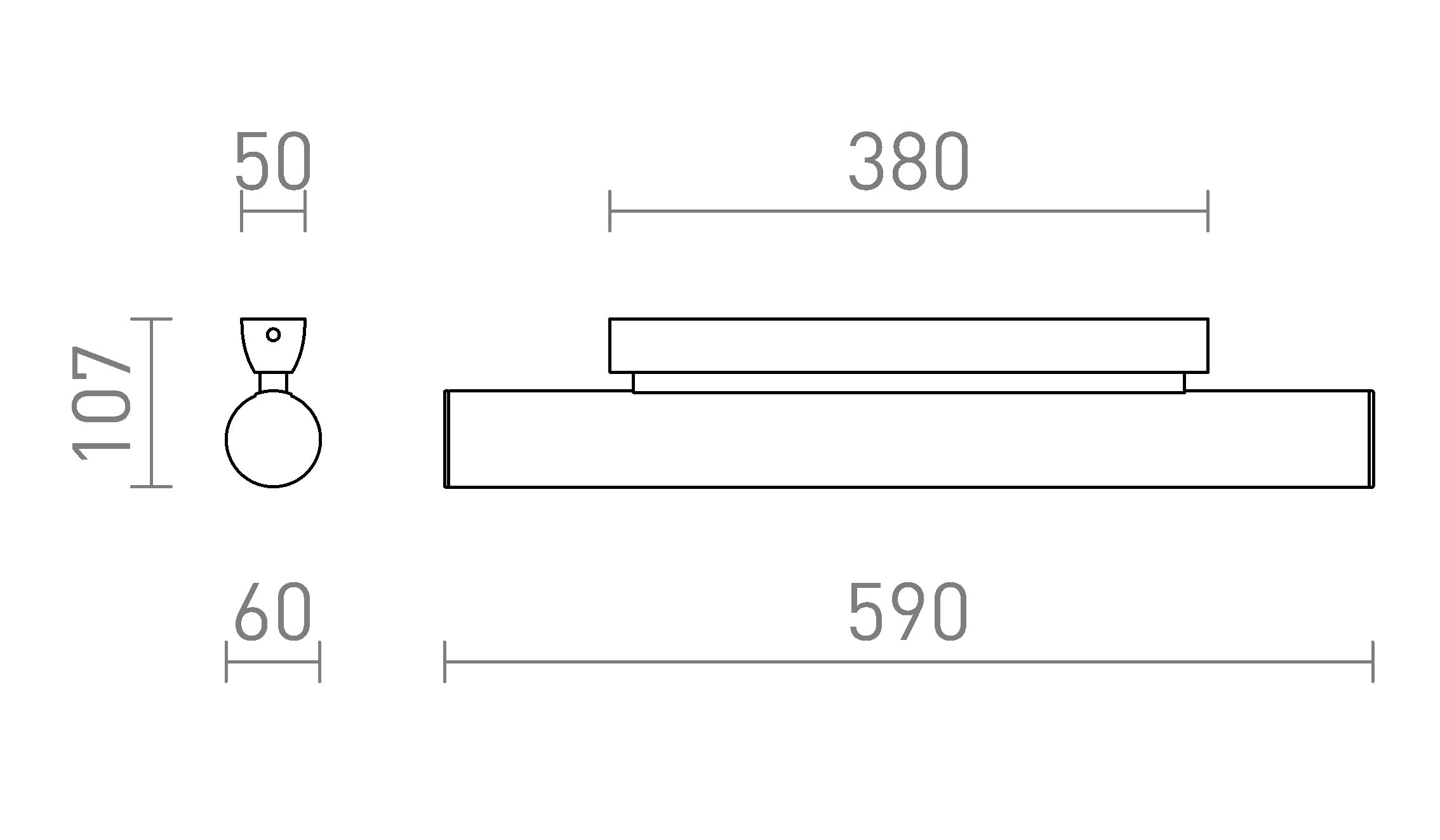 RIVIER LED 59 18W - Product sketch