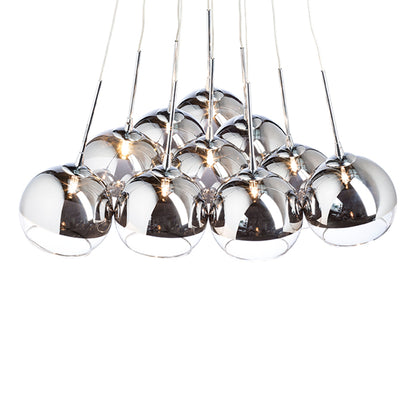 RENDL pendant lamp ASTRAL pendant  chrome-tinted glass/clear glass 230V/12V G4 10x20W R10513 1