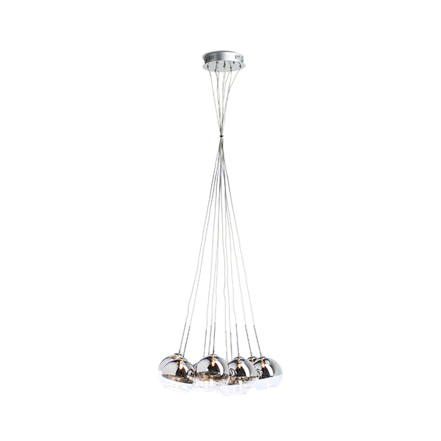 RENDL pendant lamp ASTRAL pendant  chrome-tinted glass/clear glass 230V/12V G4 10x20W R10513 2