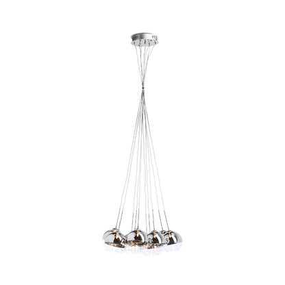 RENDL pendant lamp ASTRAL pendant  chrome-tinted glass/clear glass 230V/12V G4 10x20W R10513 2